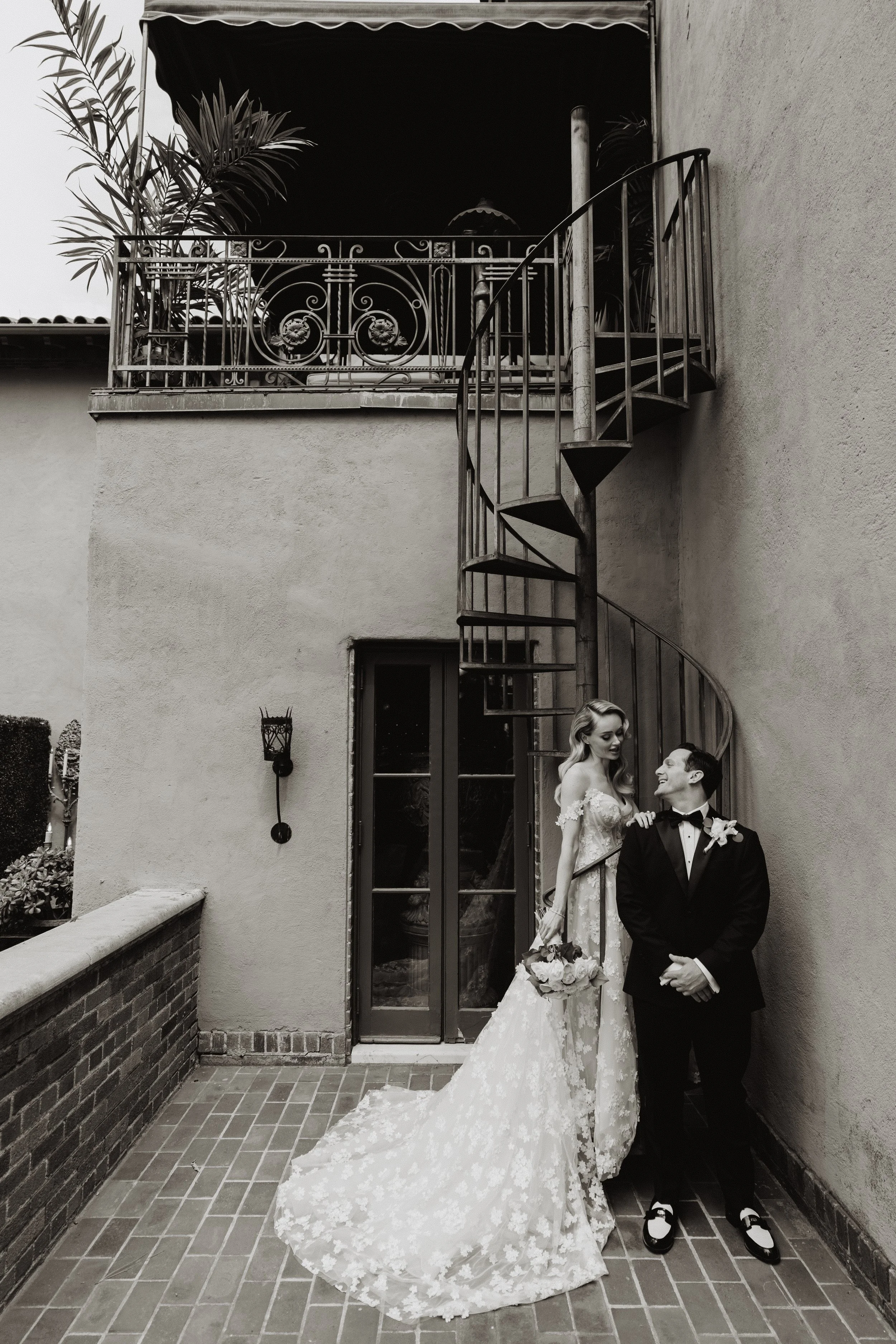 bride and groom portraits on their wedding day