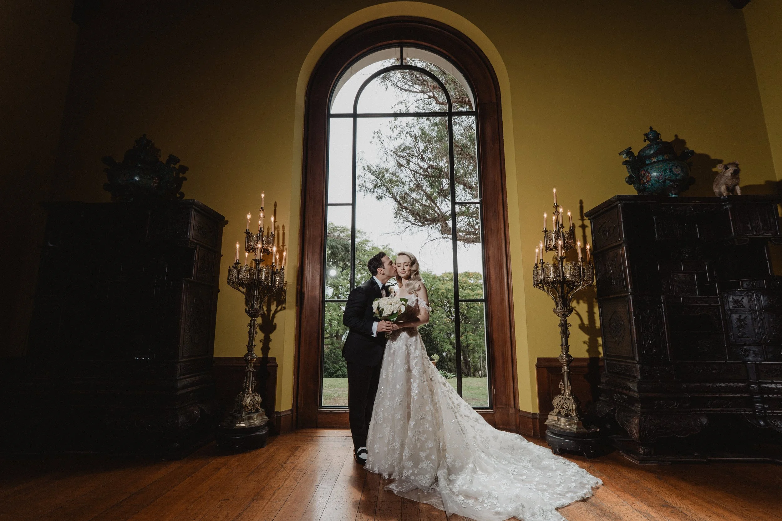 bride and groom portraits on their wedding day