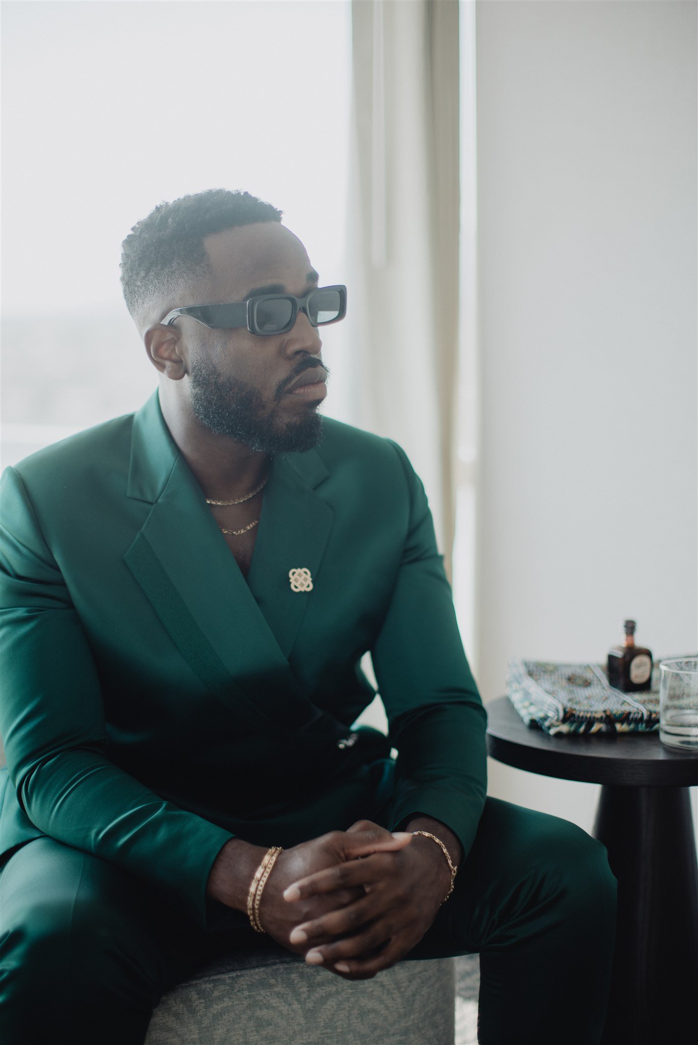 groom portrait on his wedding day at vertigo LA