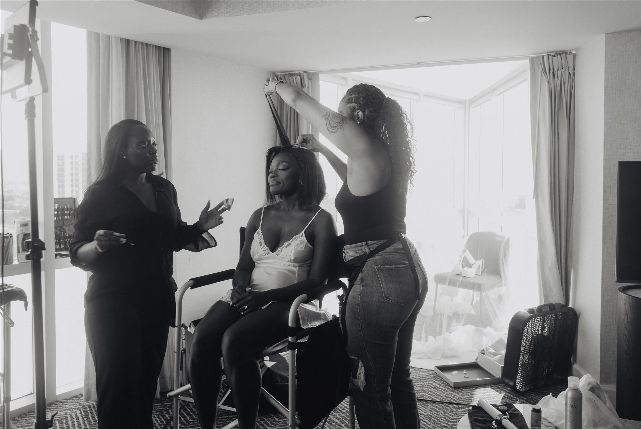 bride getting ready details on her wedding day at vertigo LA