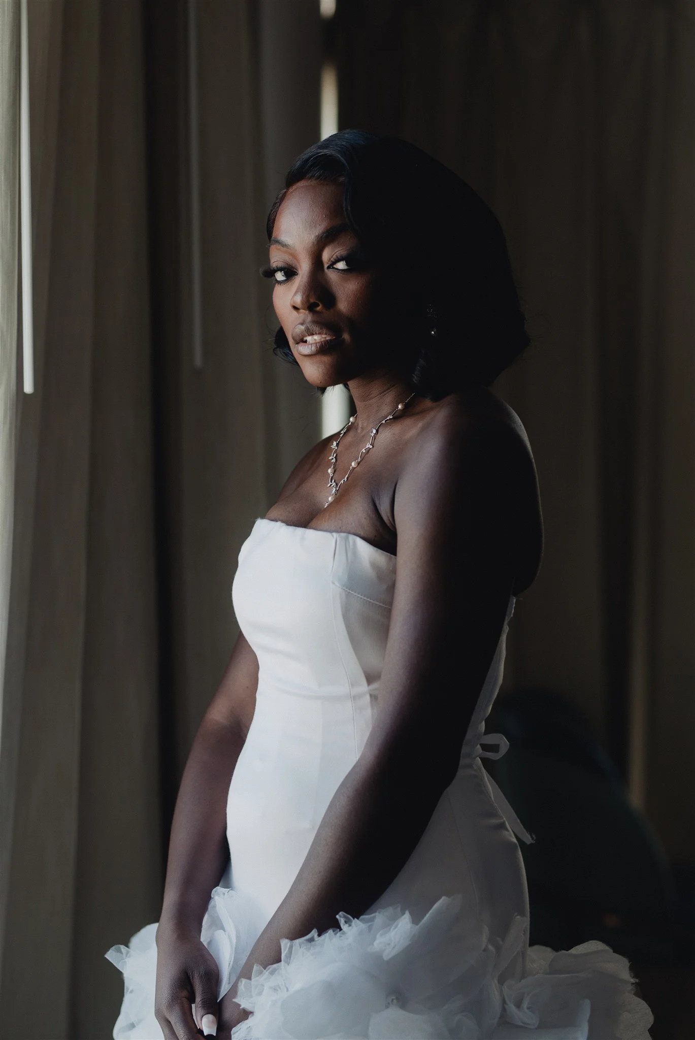 bride portrait on her wedding day at vertigo LA