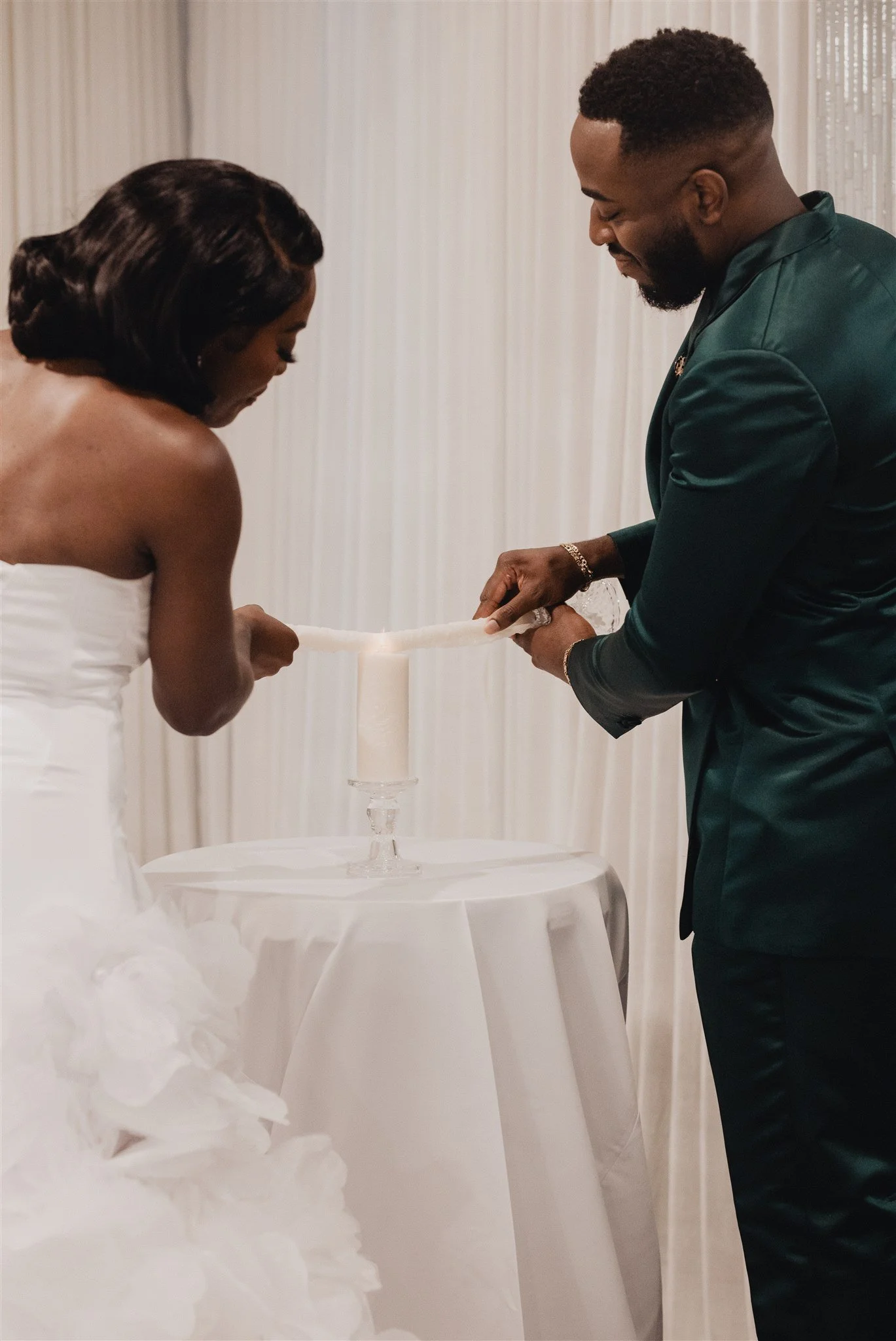 bride and groom portrait on their wedding day at vertigo LA