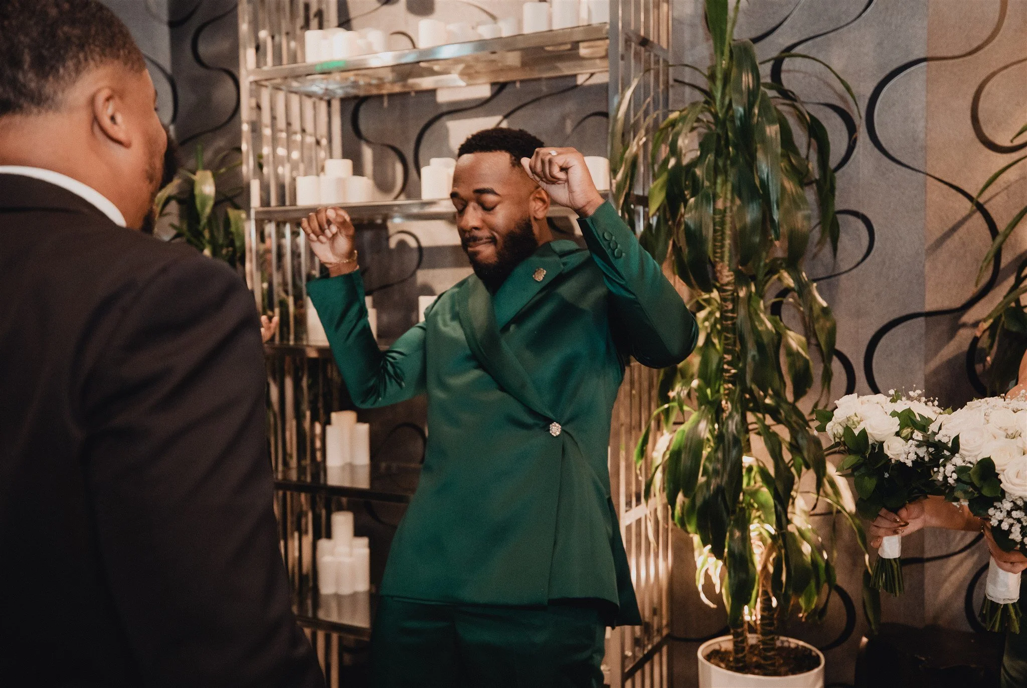groom dancing on his wedding day at vertigo LA