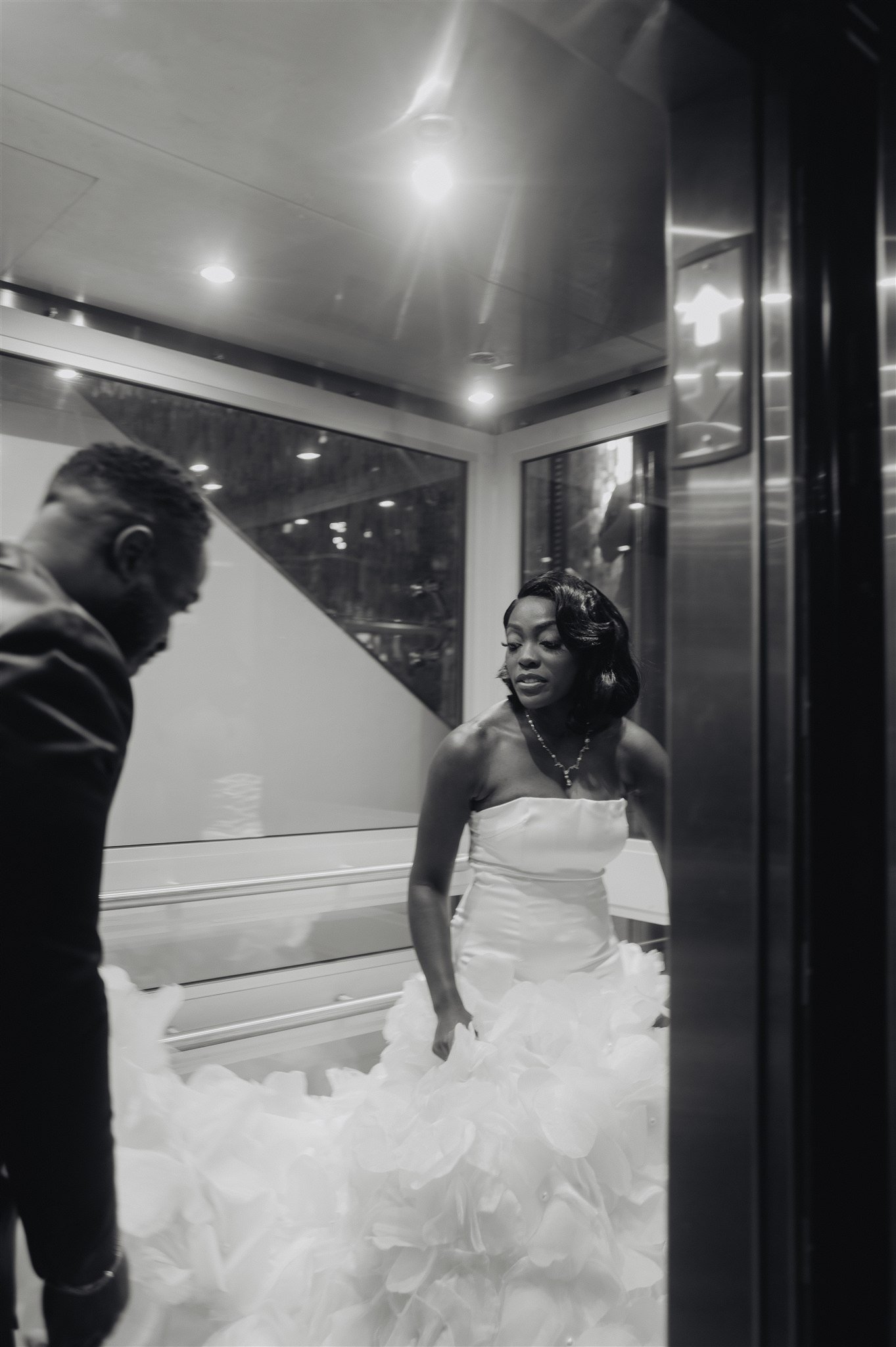 bride and groom portrait on their wedding day at vertigo LA