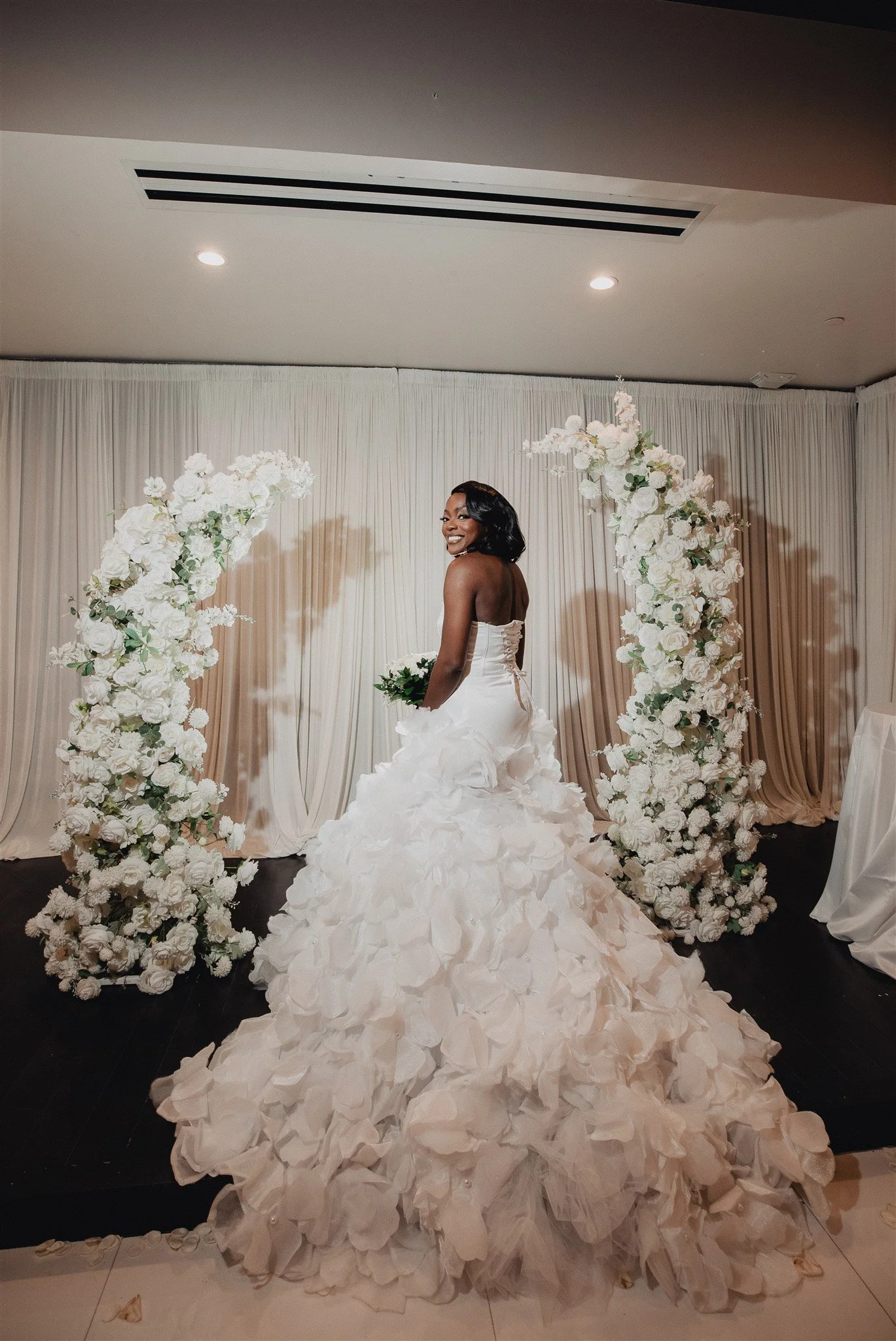 bride and groom portrait on their wedding day at vertigo LA