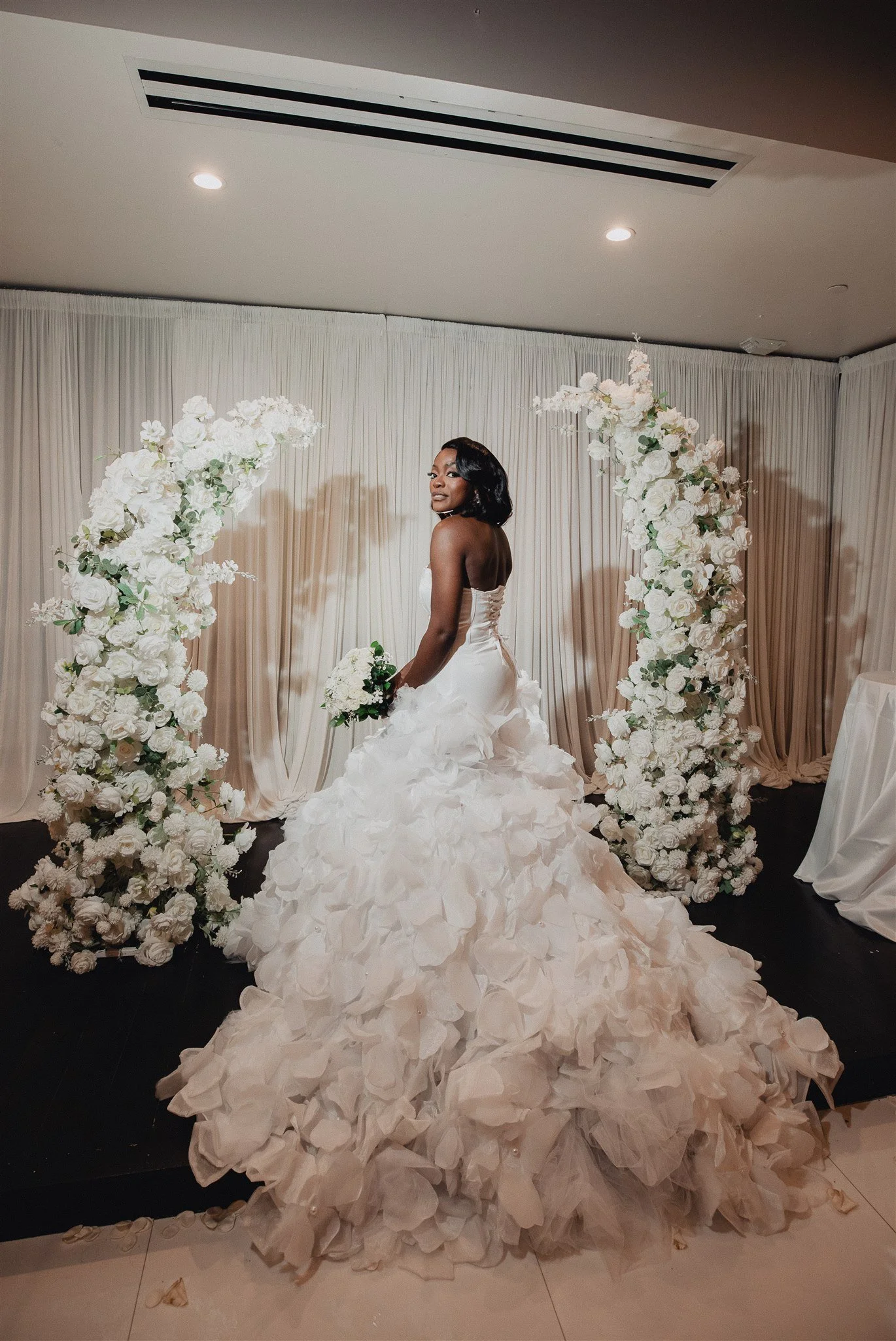bride and groom portrait on their wedding day at vertigo LA