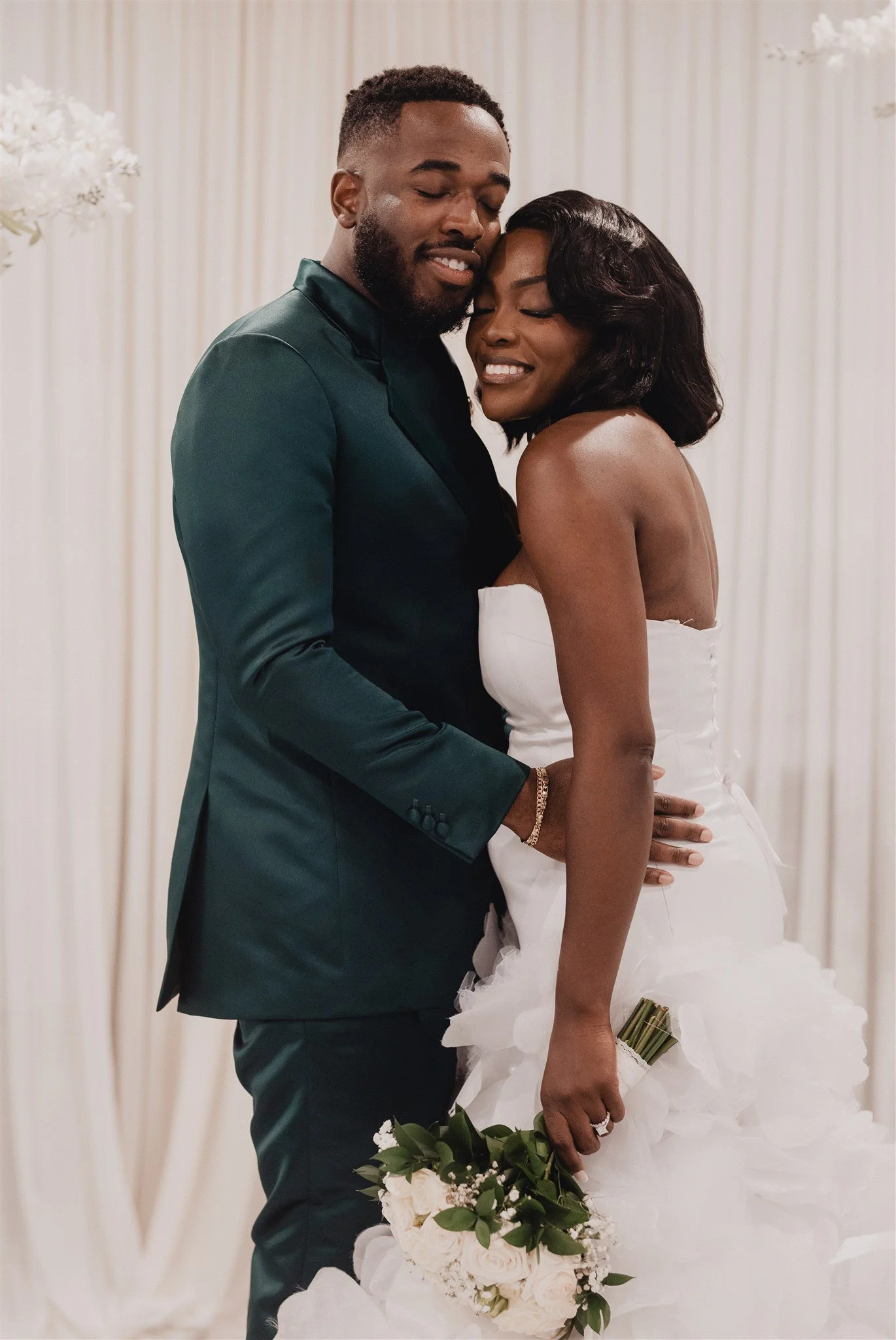bride and groom portrait on their wedding day at vertigo LA