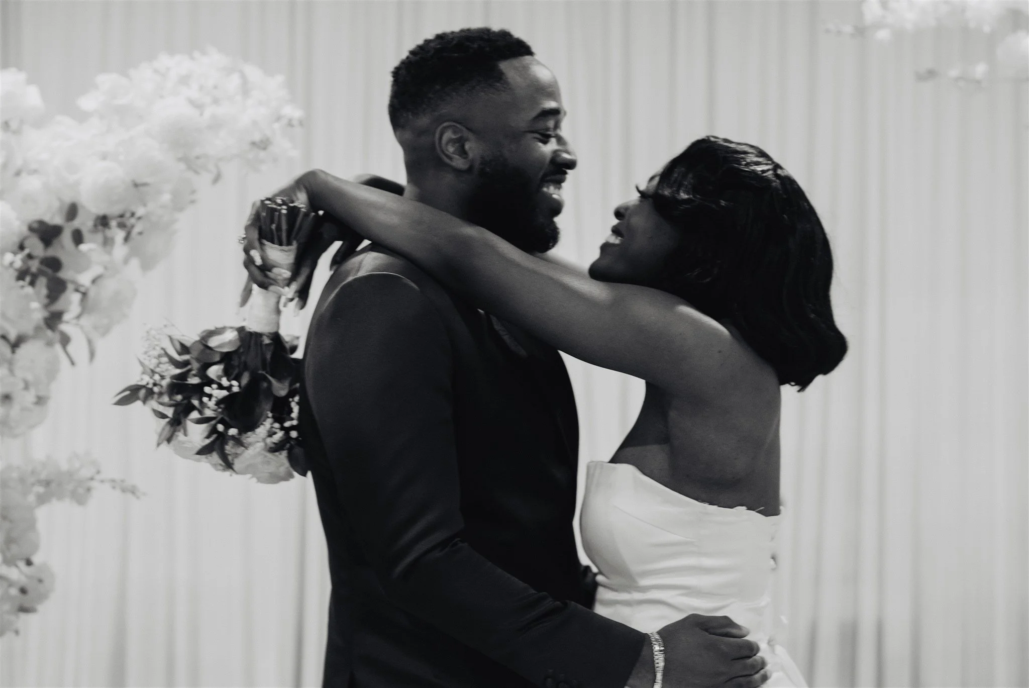 bride and groom portrait on their wedding day at vertigo LA