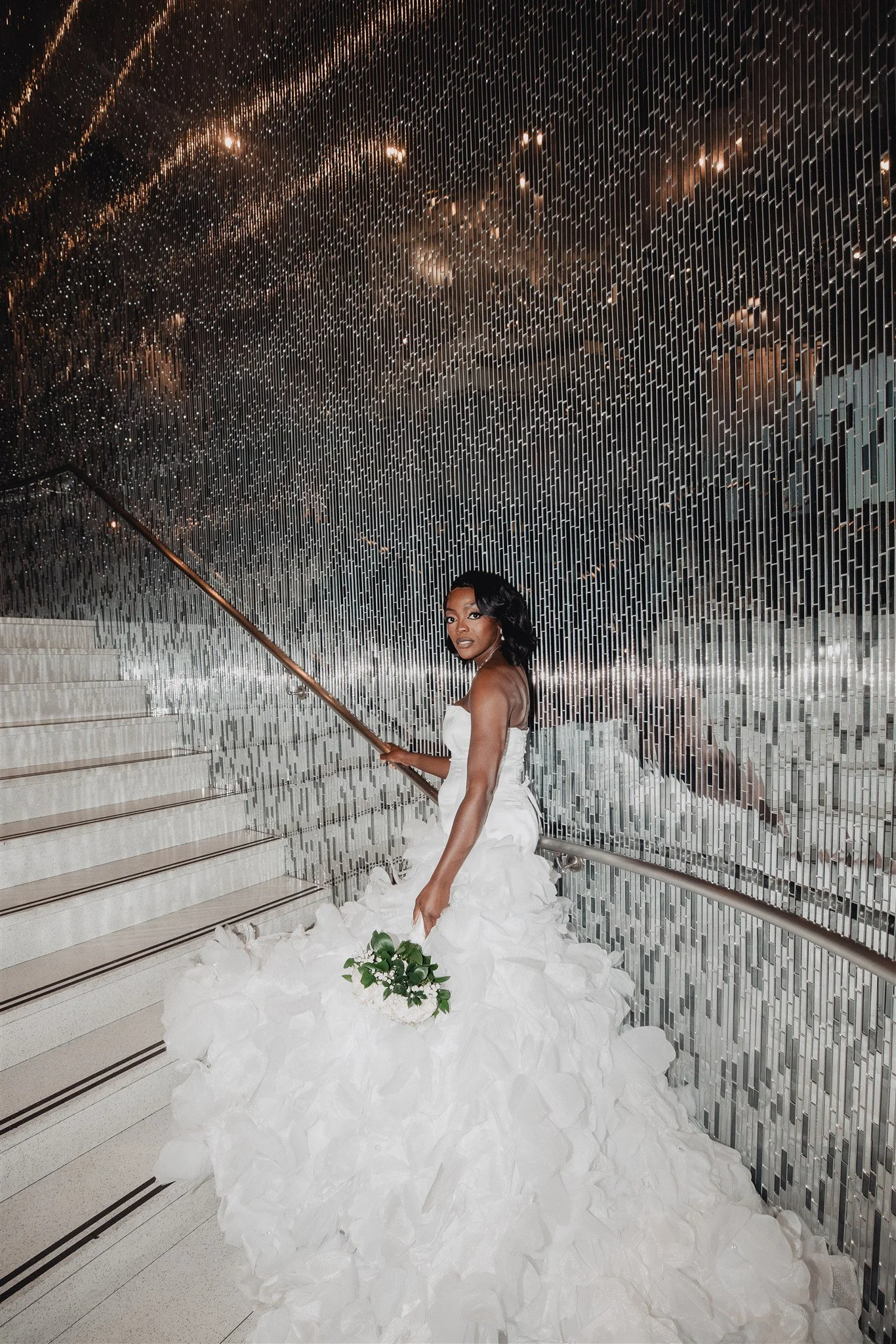 bride and groom portrait on their wedding day at vertigo LA