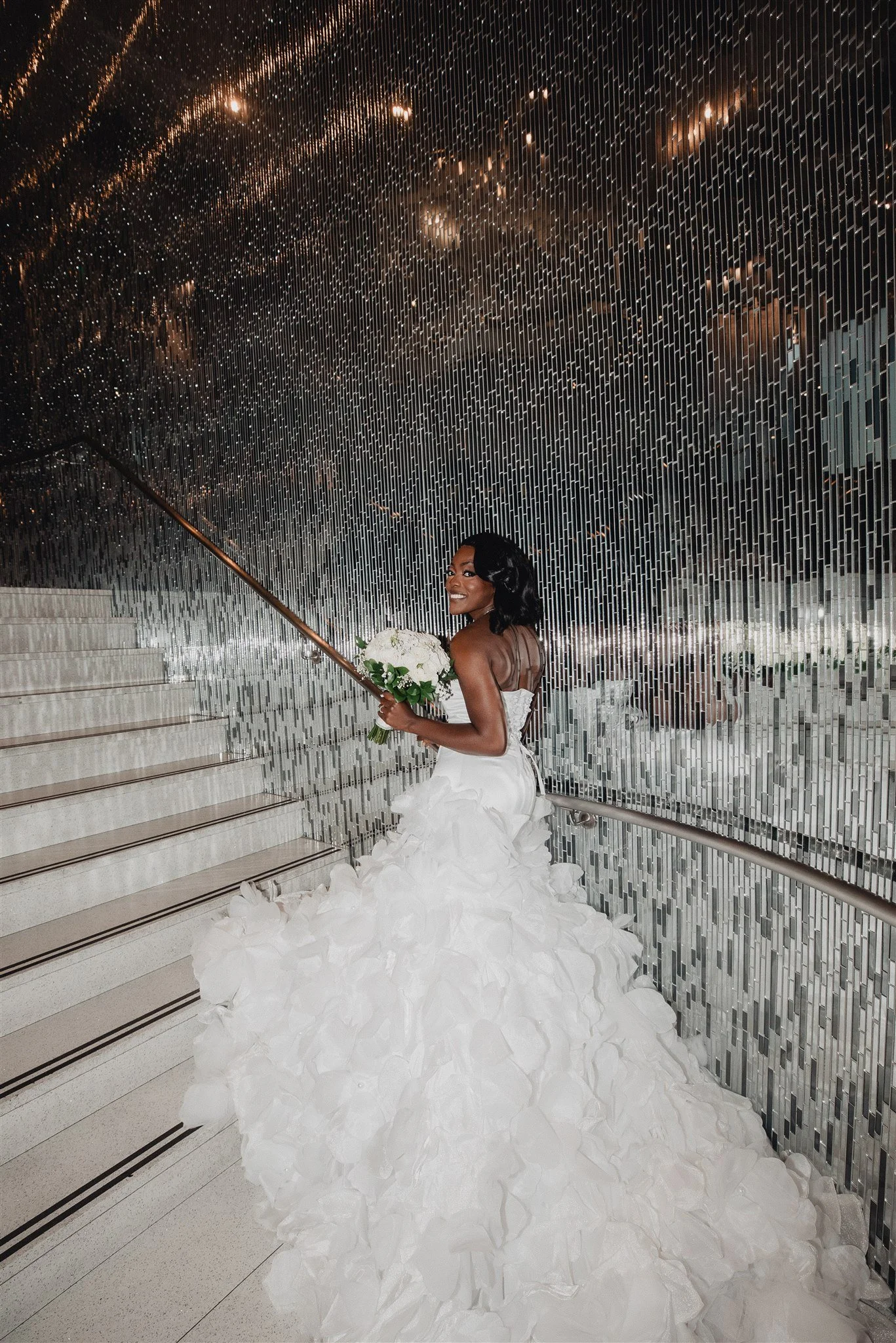 bride and groom portrait on their wedding day at vertigo LA