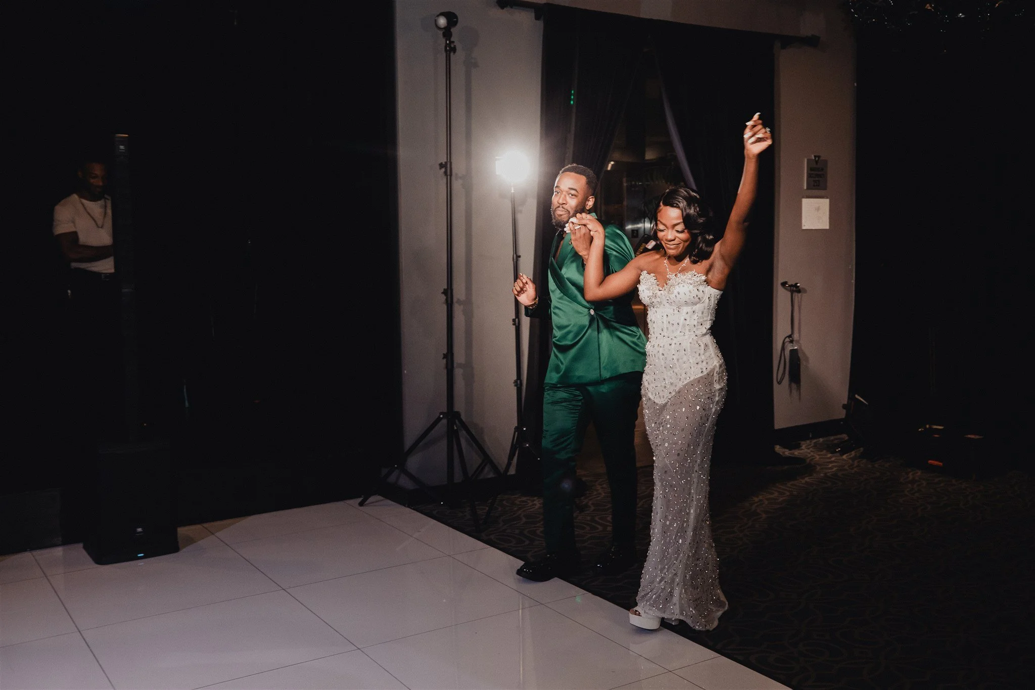 grand entrance to the wedding reception at vertigo LA