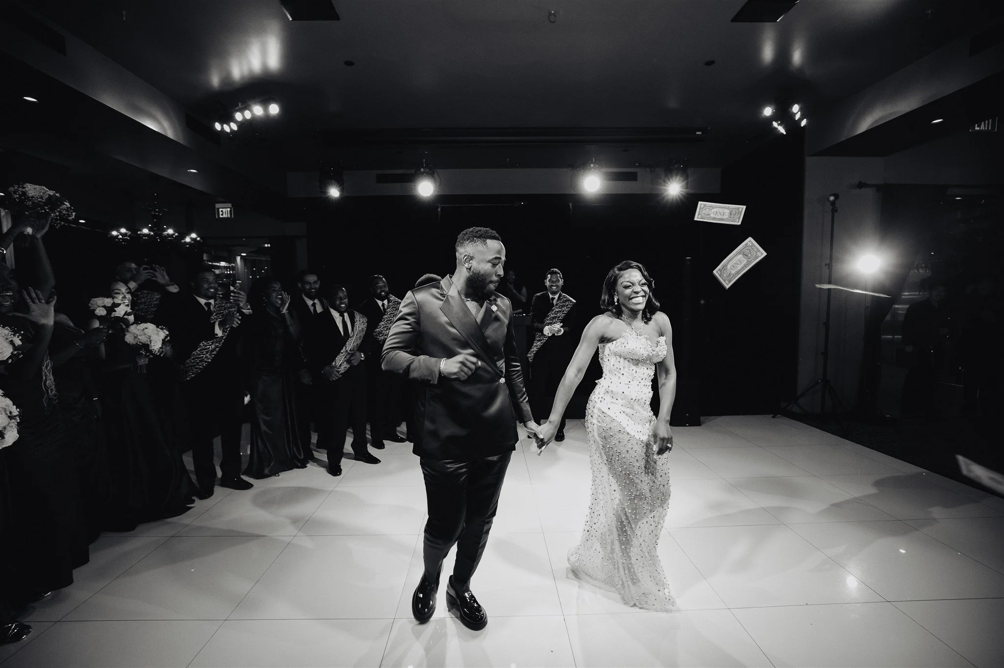 grand entrance to the wedding reception at vertigo LA