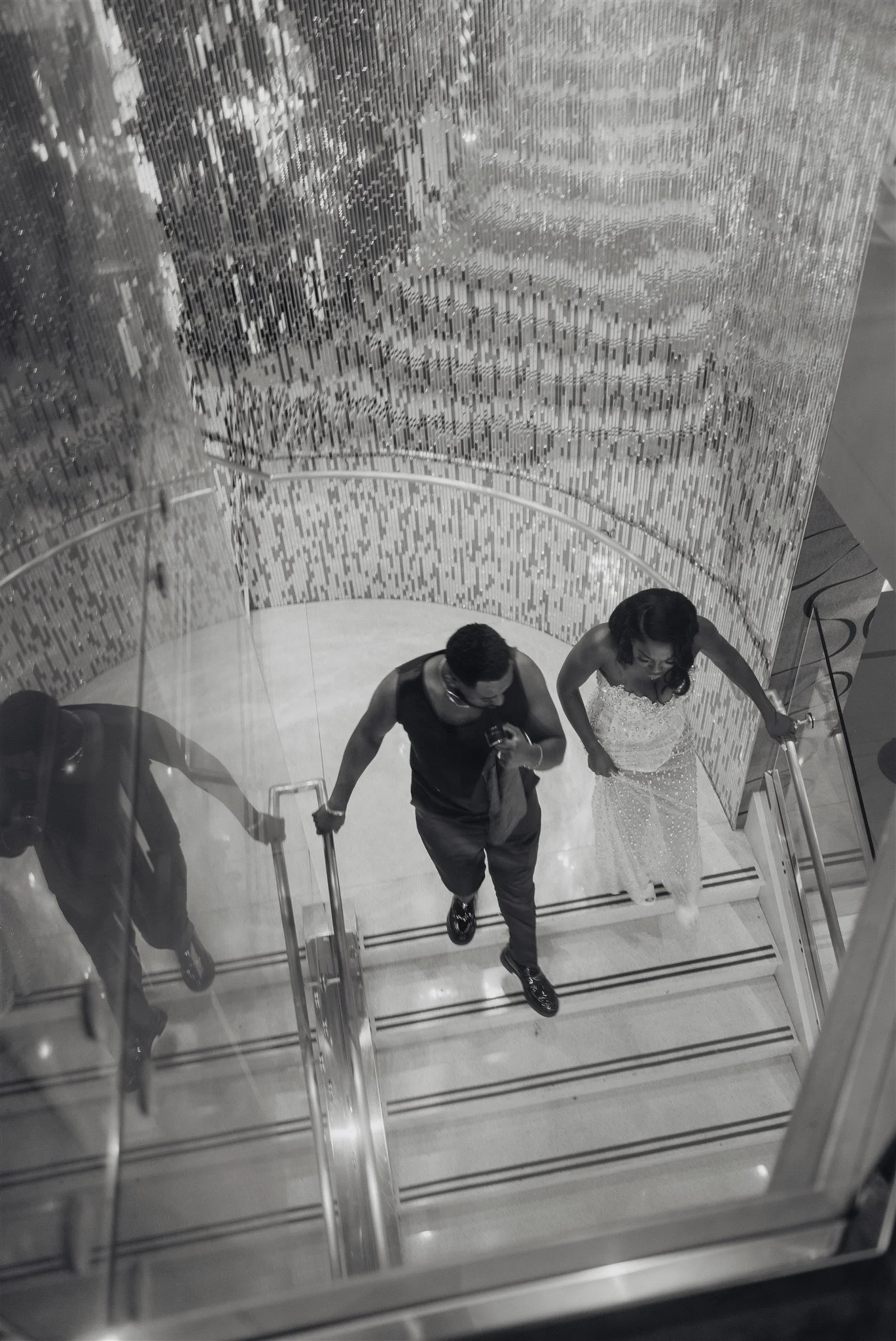 bride and groom portrait on their wedding day at vertigo LA