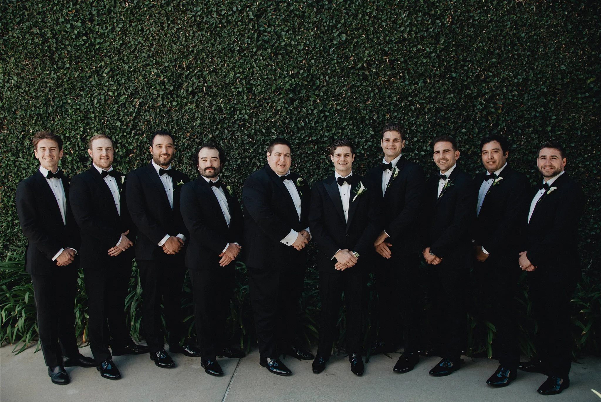 wedding party photos at skirball cultural center
