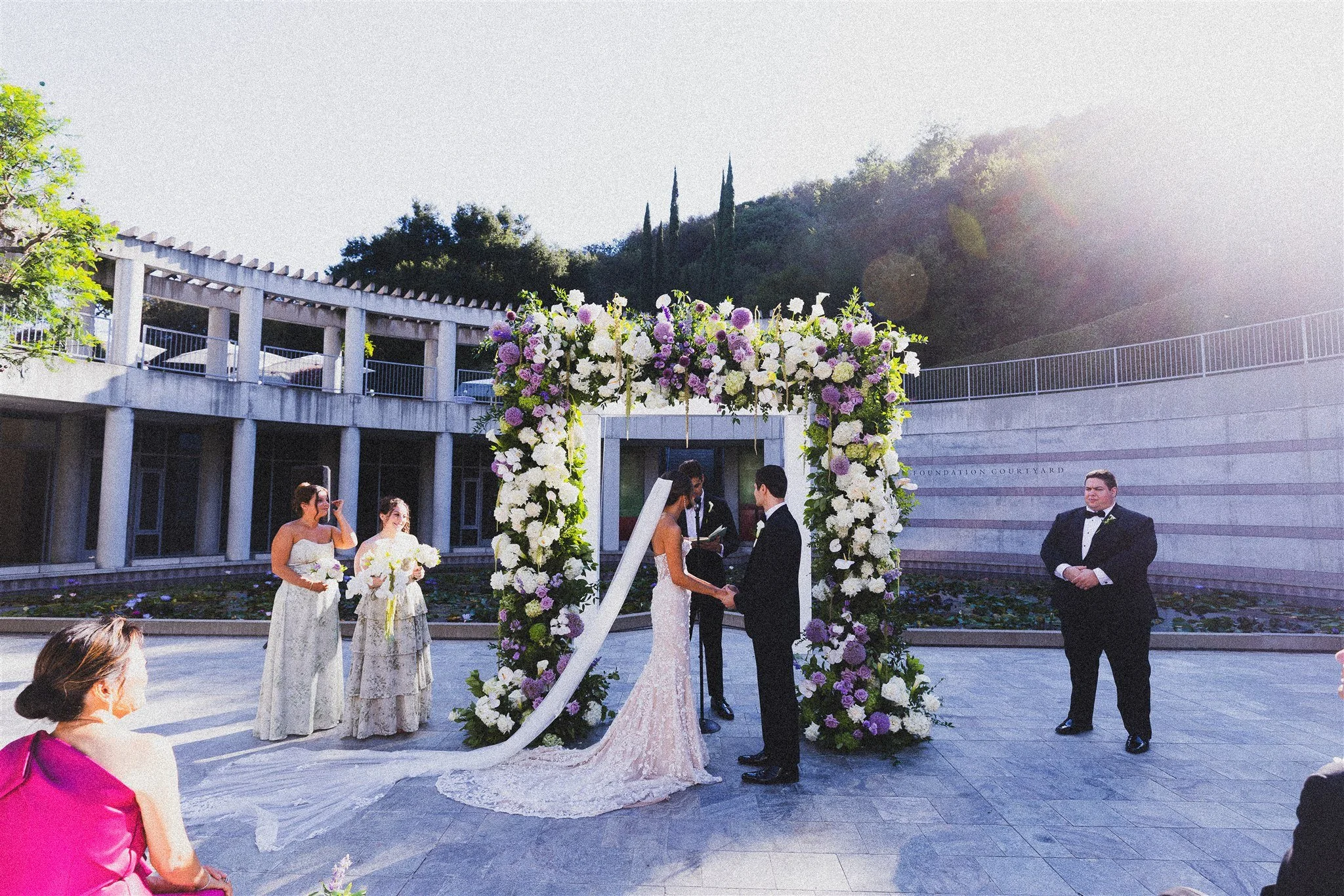 wedding ceremony at skirball cultural center