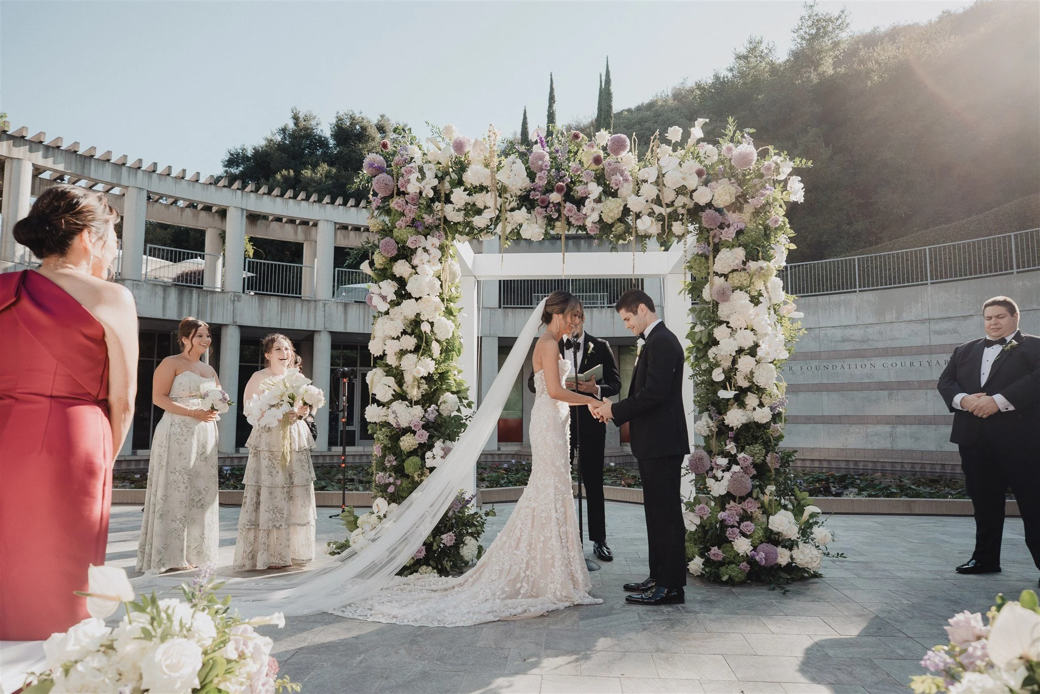 wedding ceremony at skirball cultural center