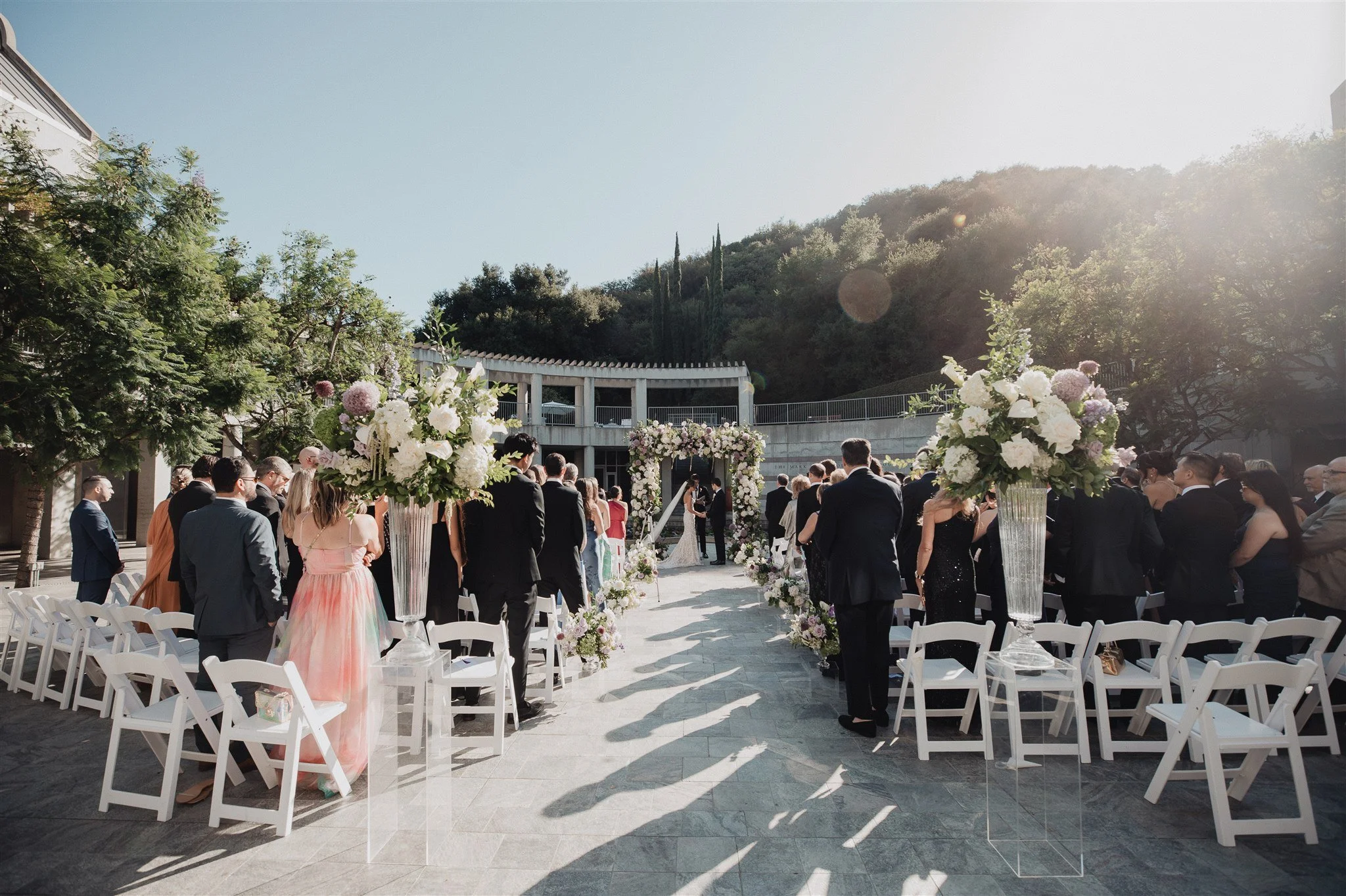 wedding ceremony at skirball cultural center