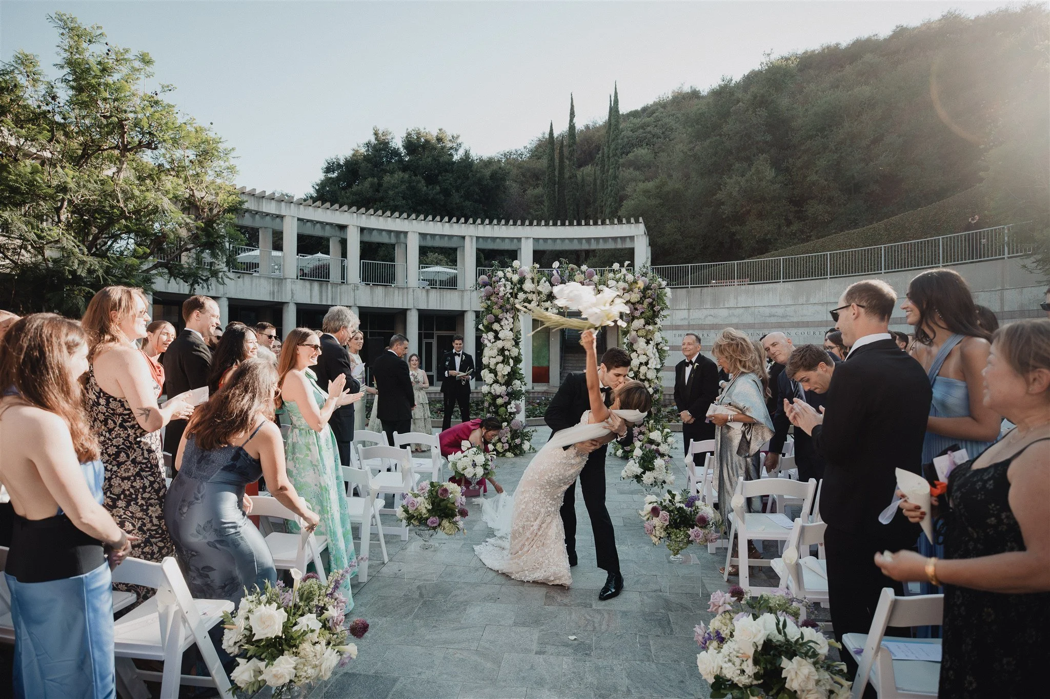 wedding ceremony at skirball cultural center