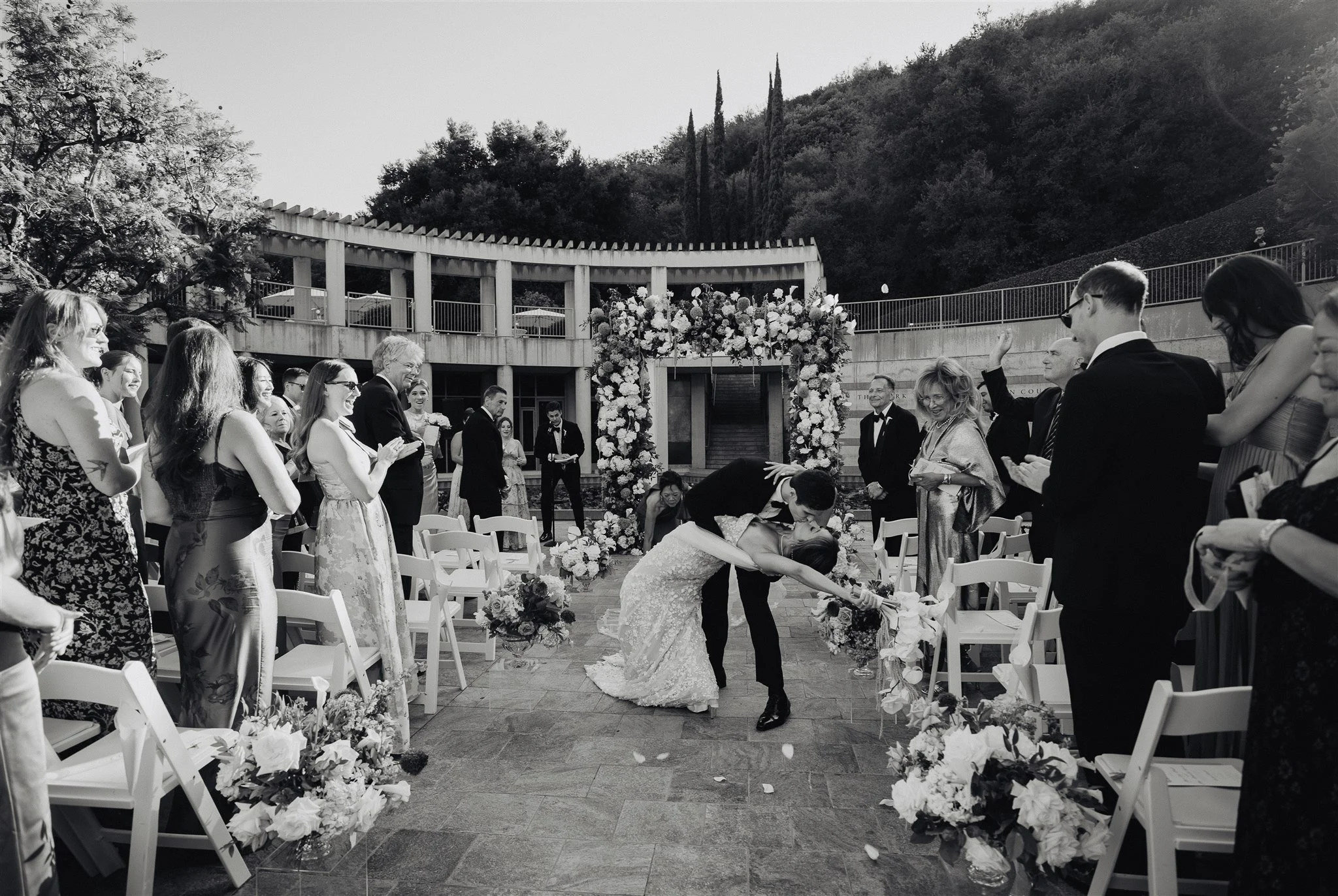 wedding ceremony at skirball cultural center
