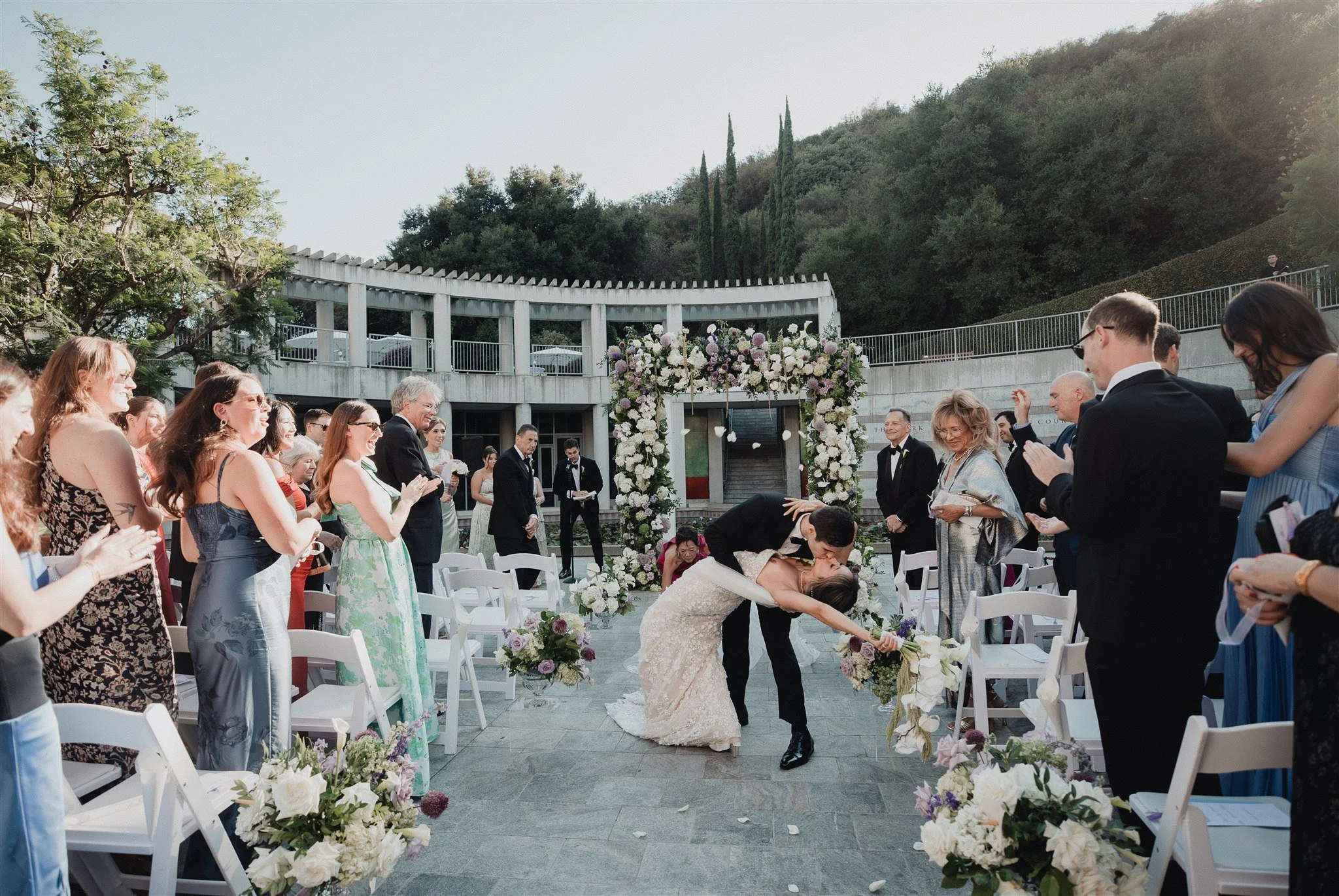 wedding ceremony at skirball cultural center