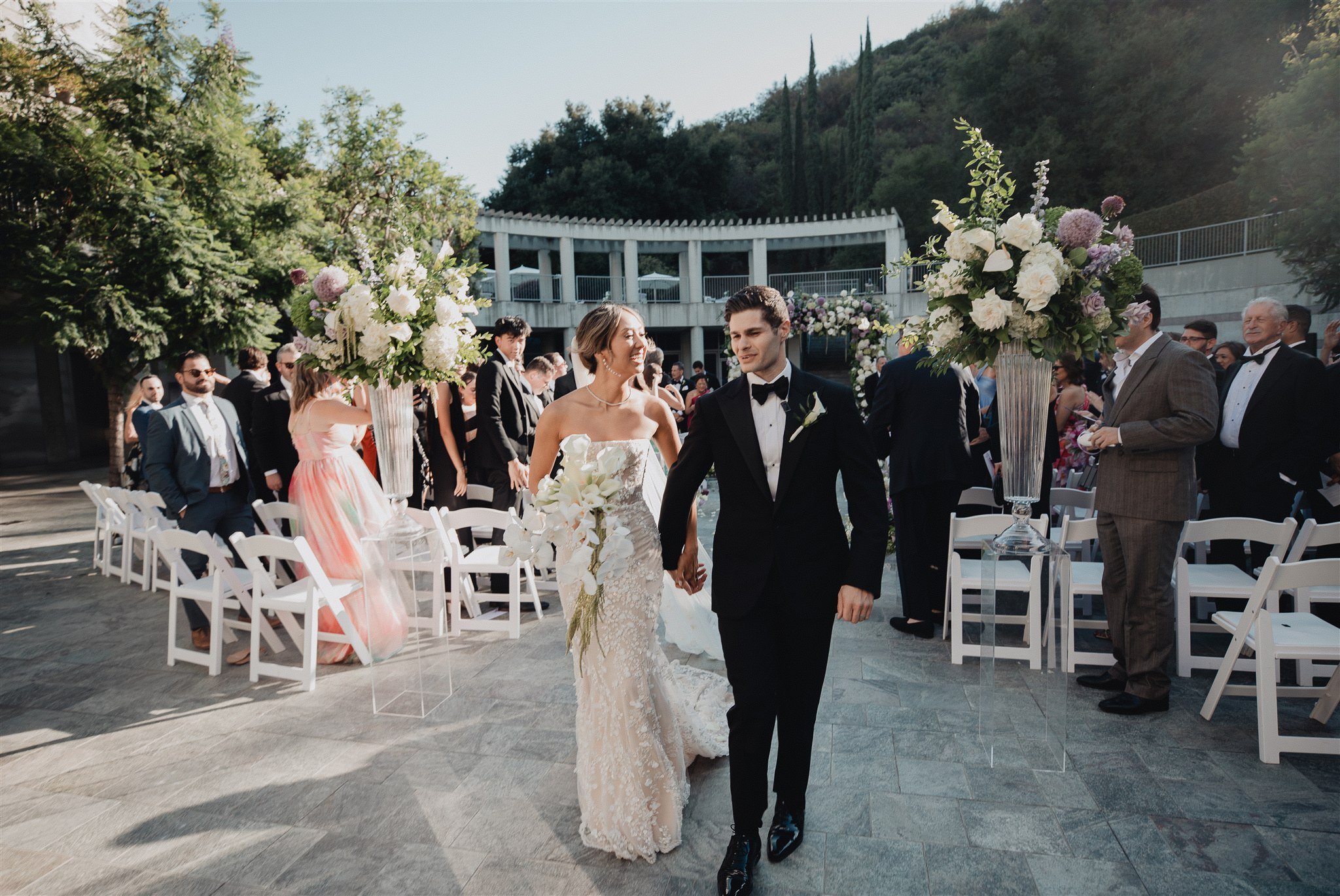 wedding ceremony at skirball cultural center
