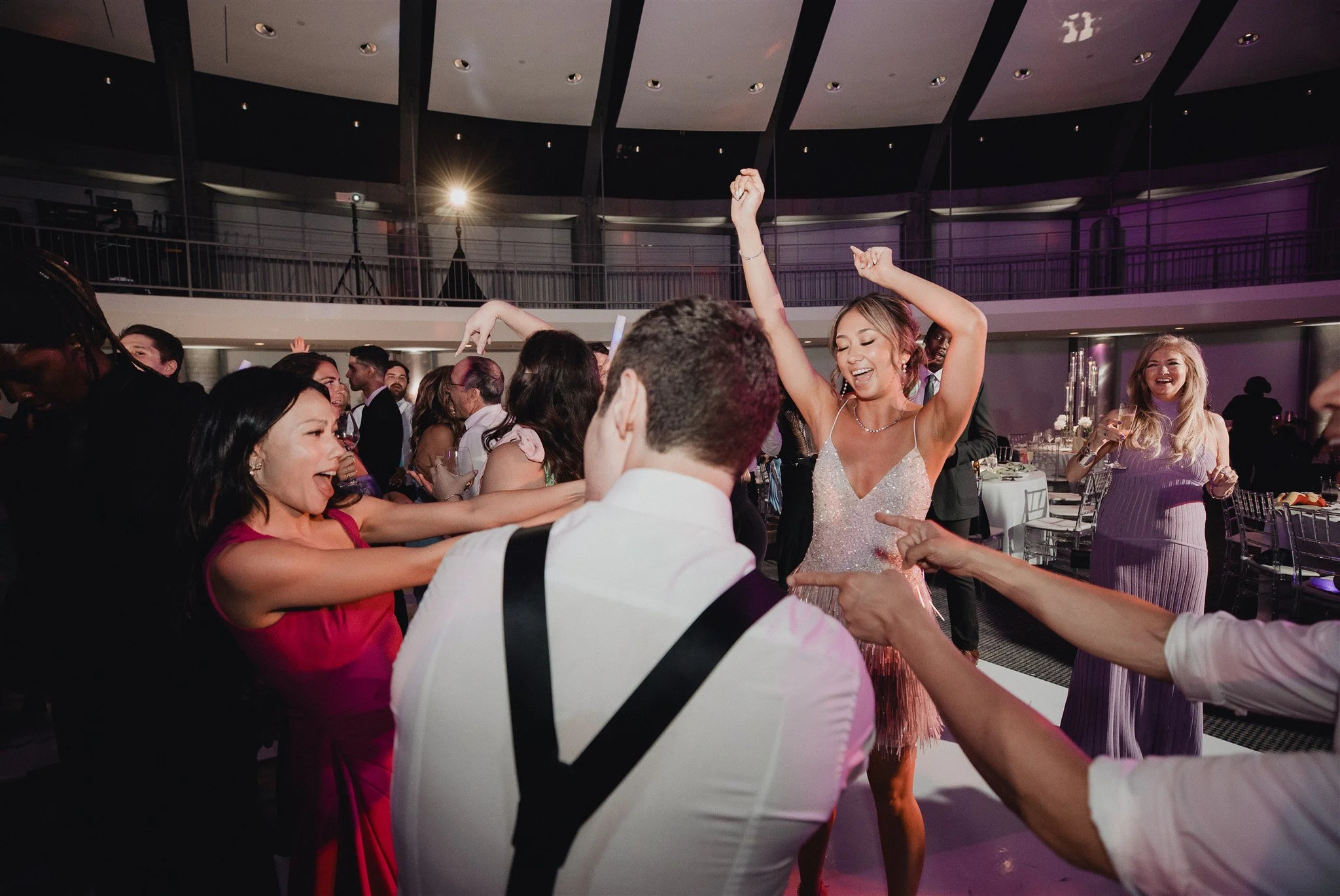 wedding reception fun at skirball center