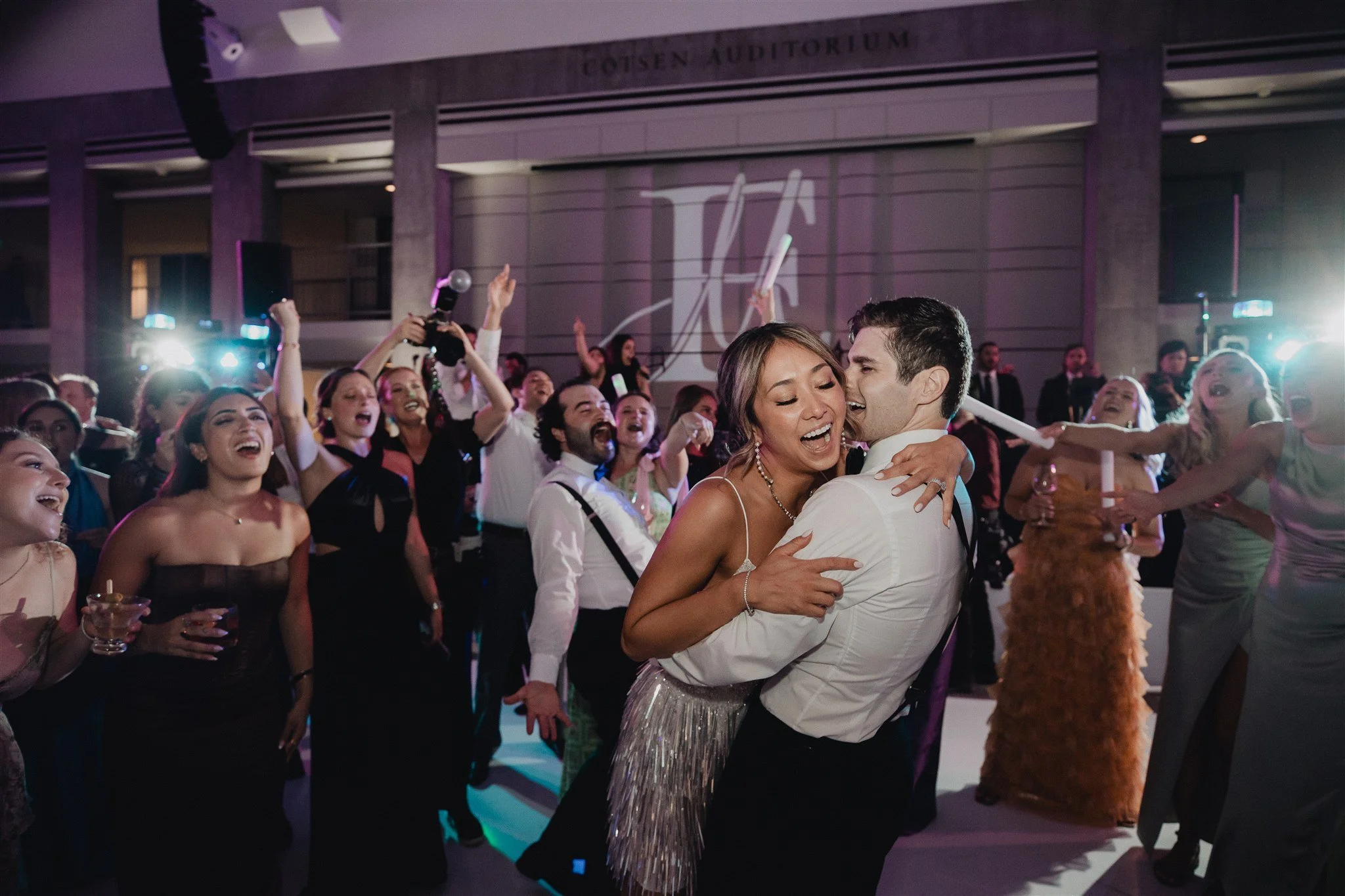 wedding reception fun at skirball center