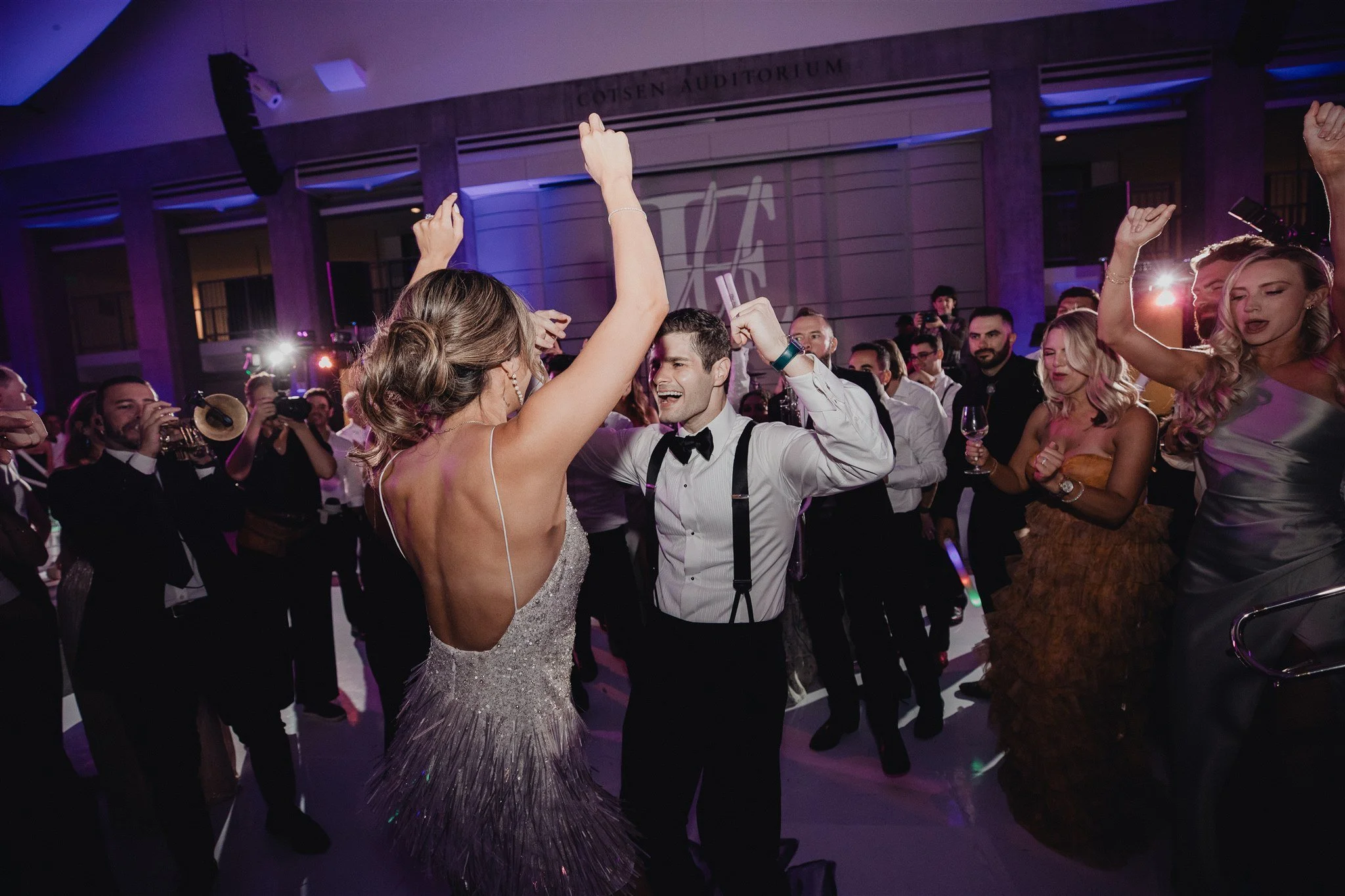 wedding reception fun at skirball center