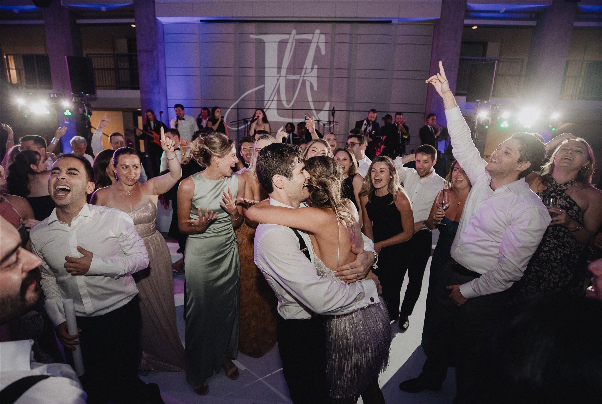 wedding reception fun at skirball center