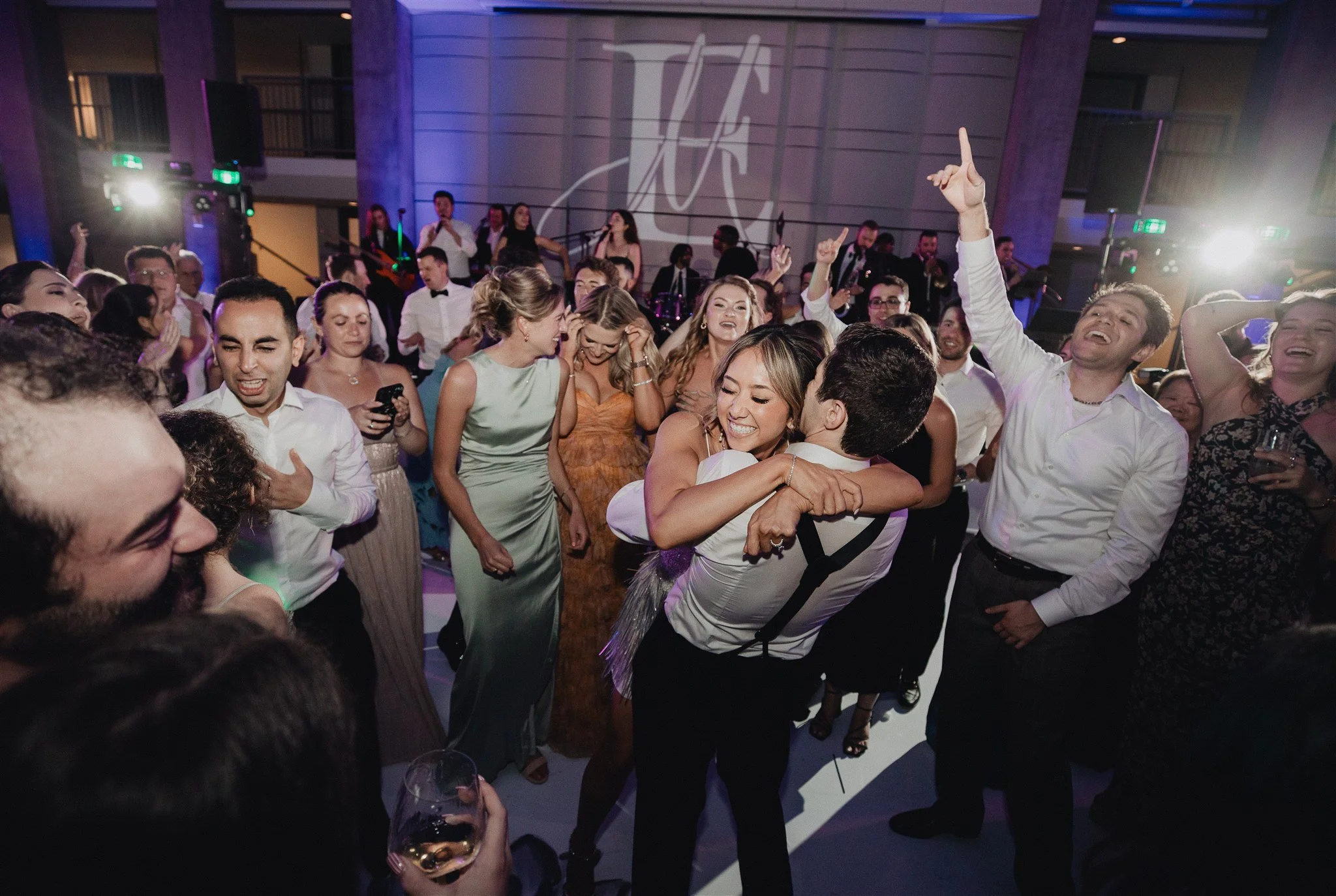 wedding reception fun at skirball center