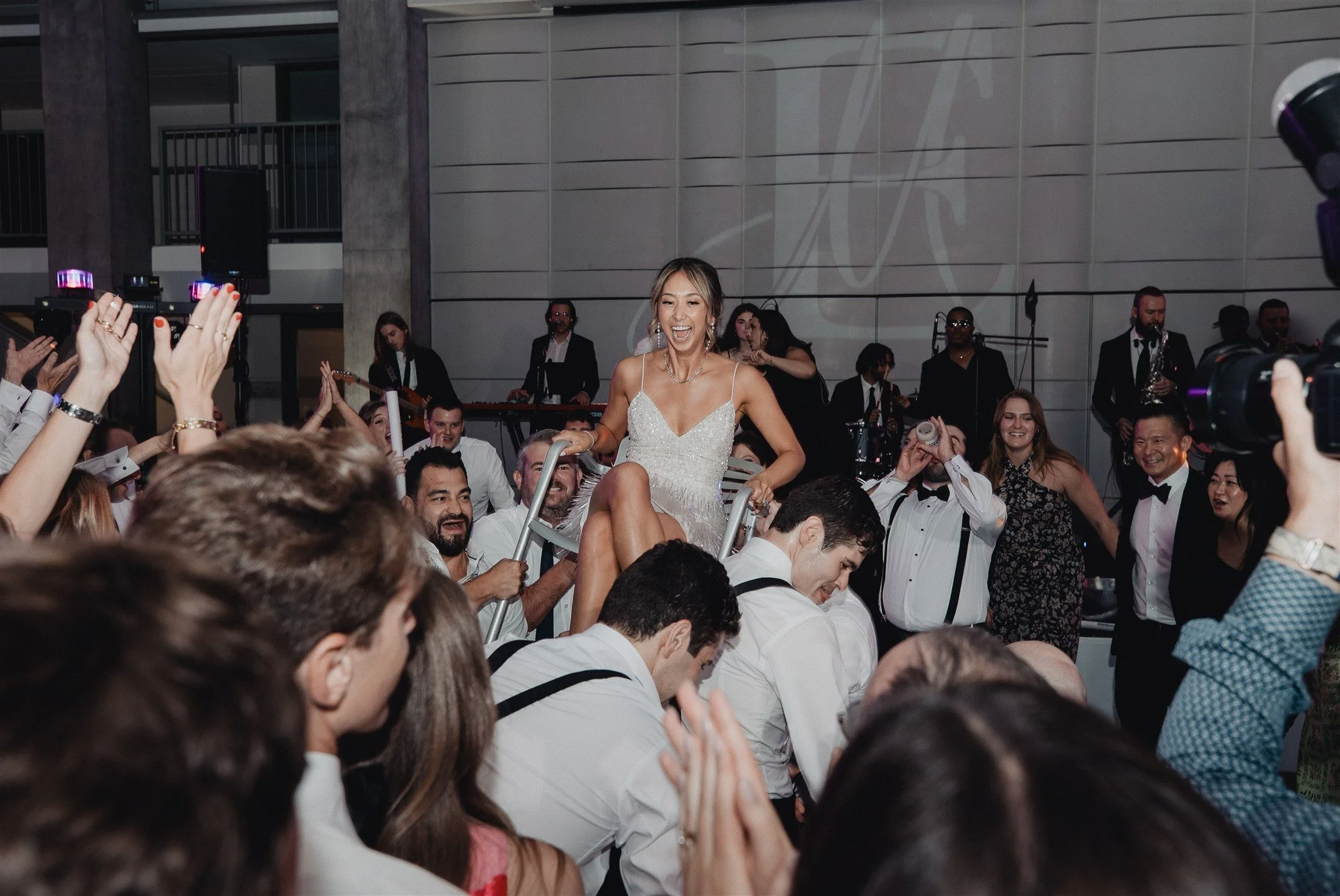 wedding reception fun at skirball center