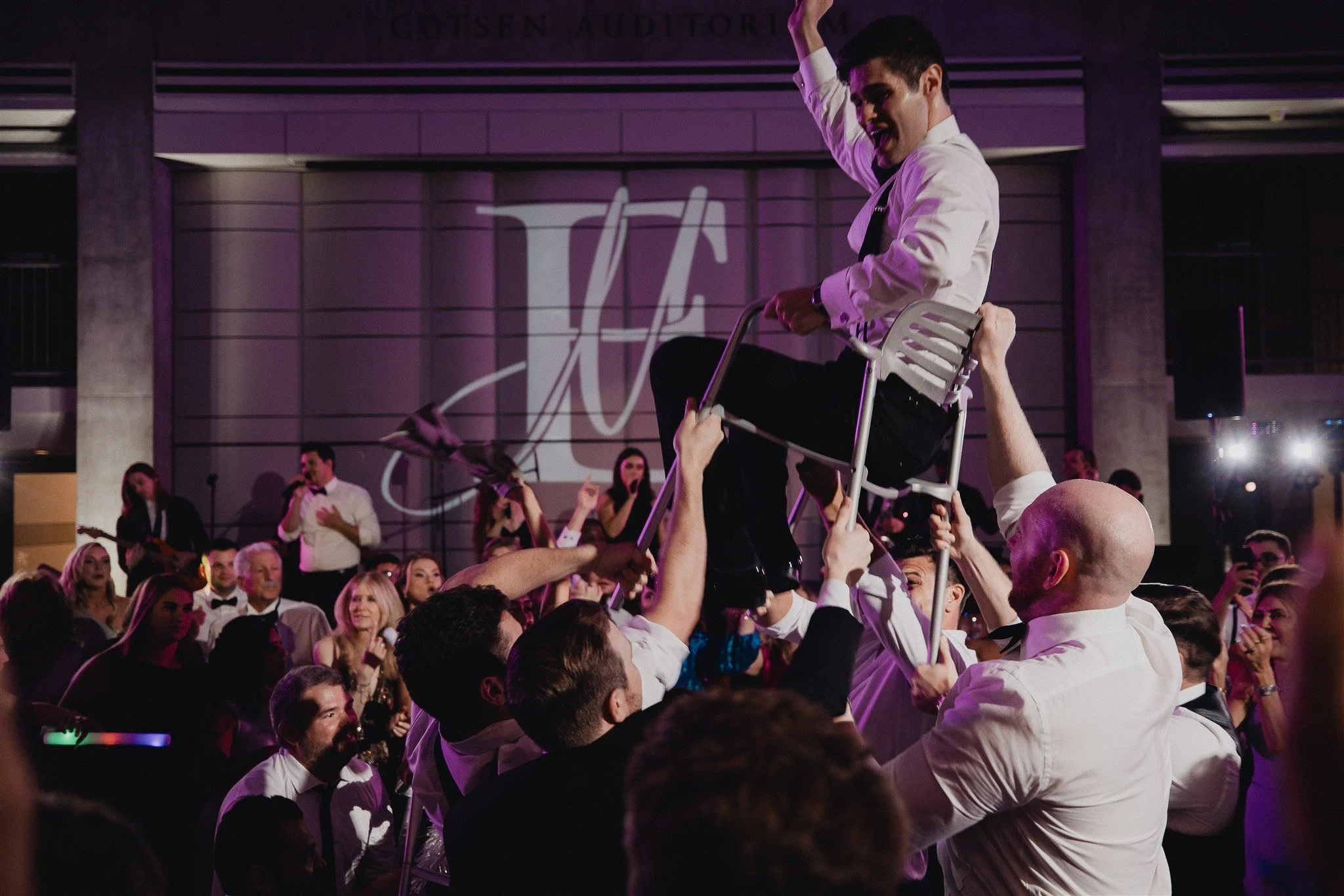 wedding reception fun at skirball center