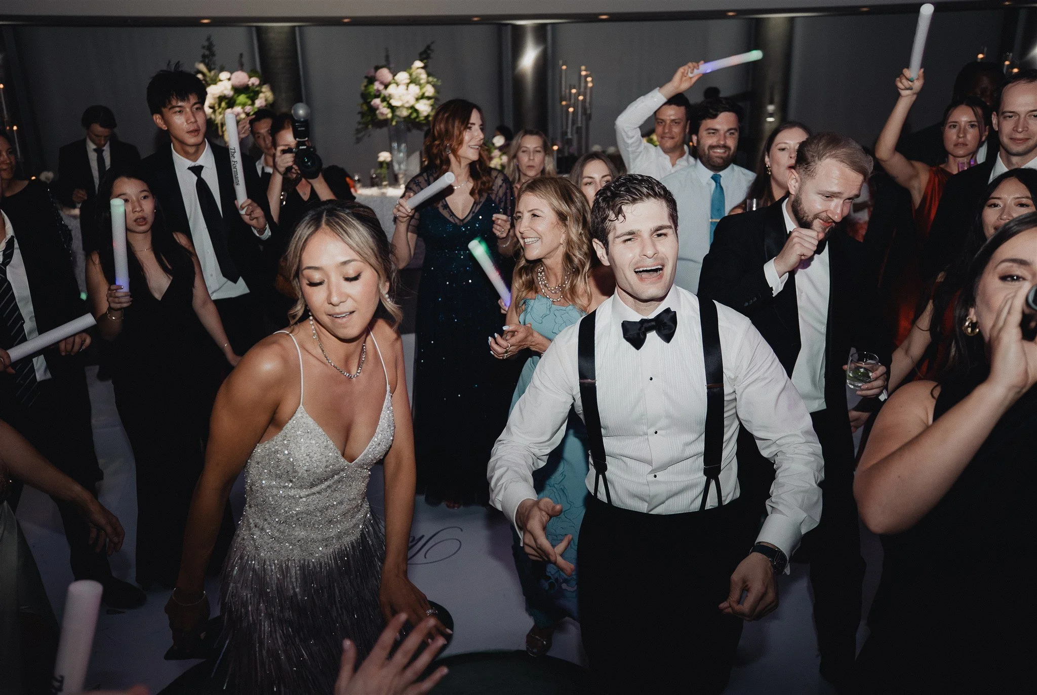 wedding reception fun at skirball center