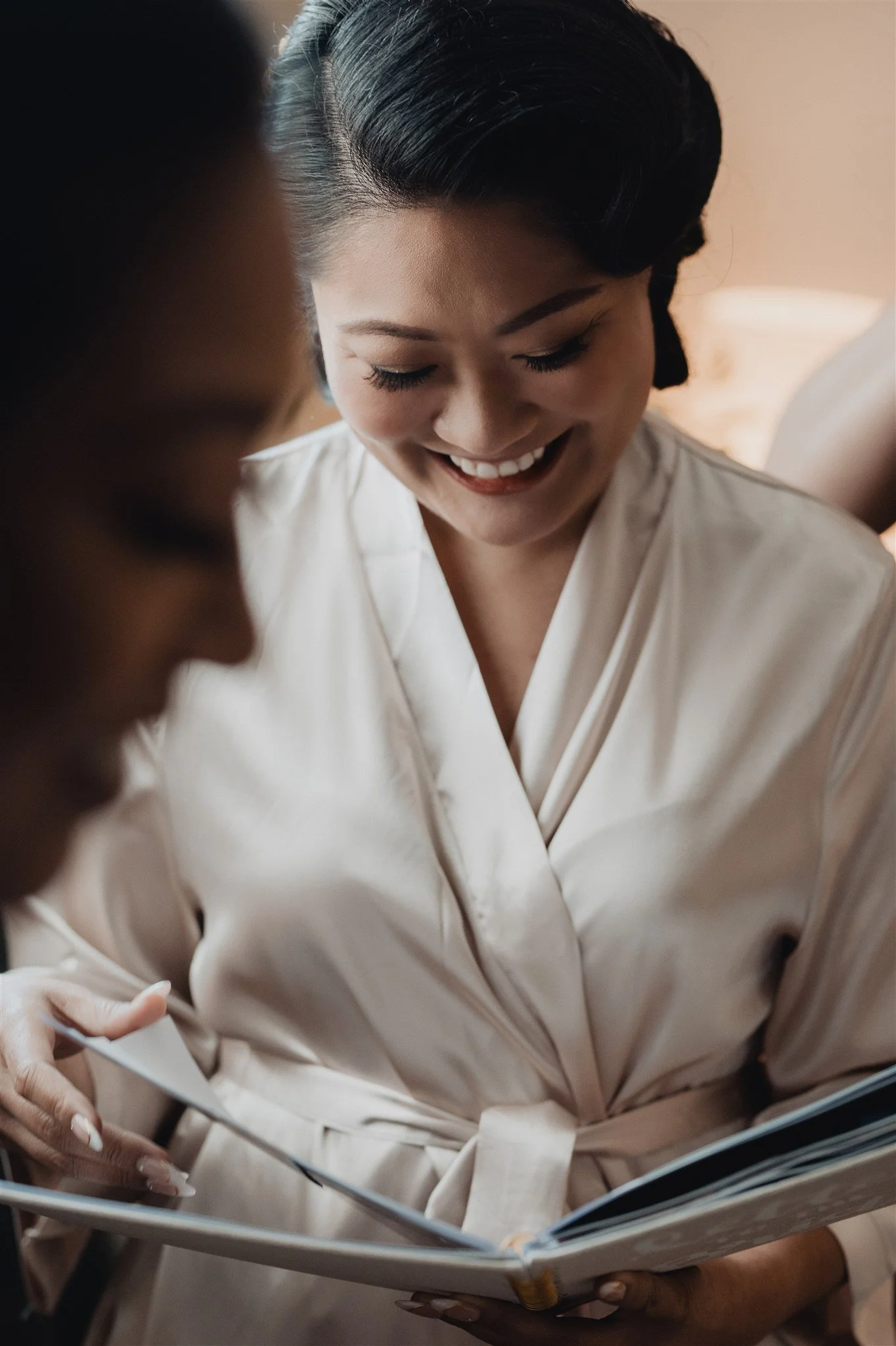 bride getting ready on her wedding day
