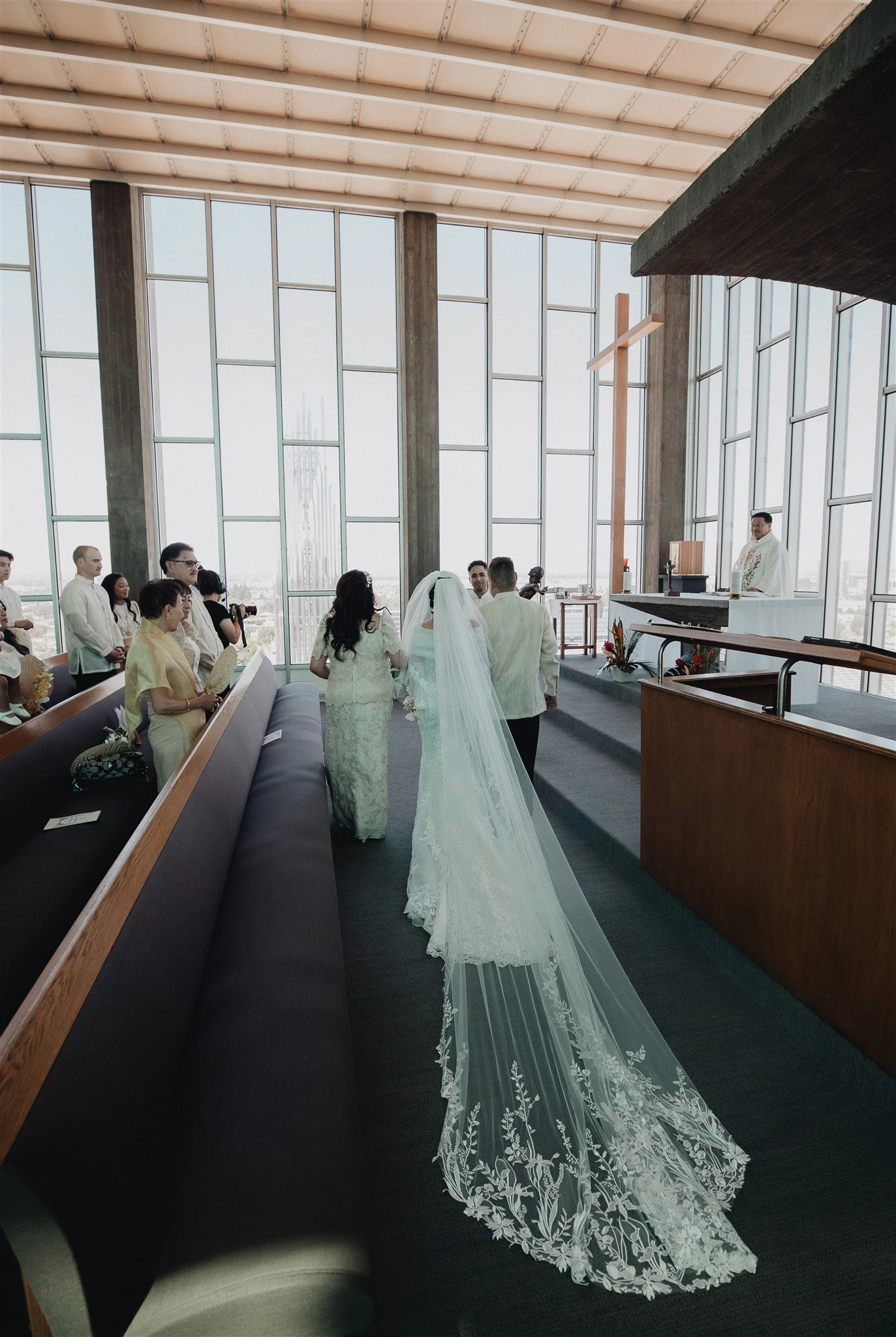wedding ceremony at christ cathedral