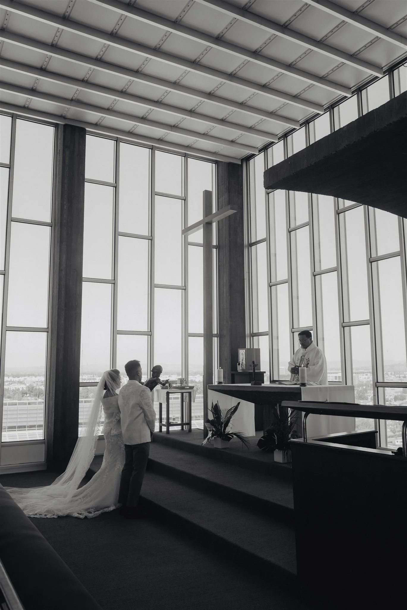 wedding ceremony at christ cathedral