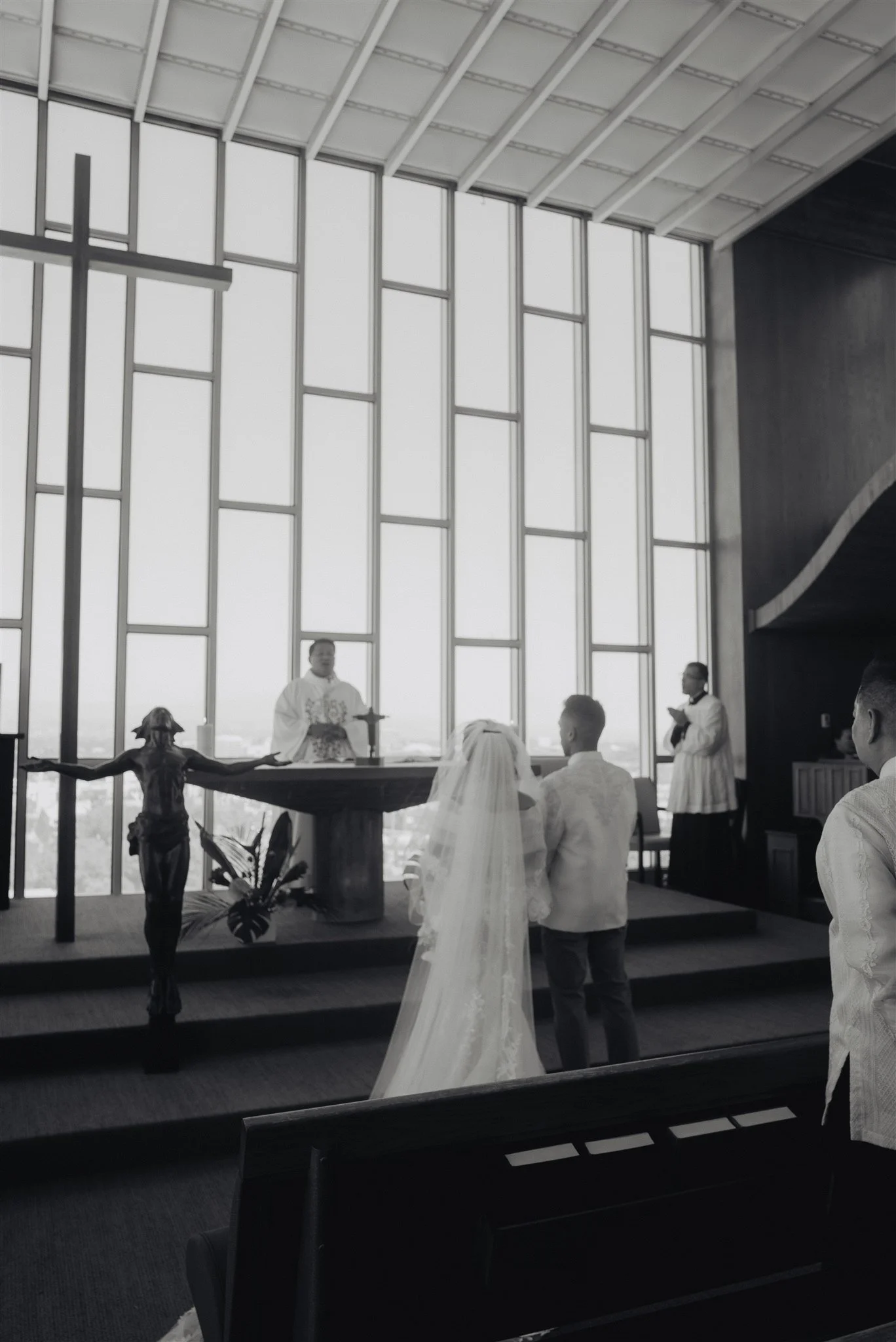 wedding ceremony at christ cathedral