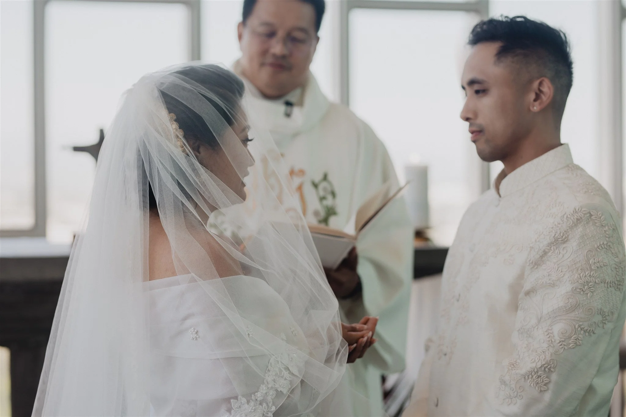 wedding ceremony at christ cathedral