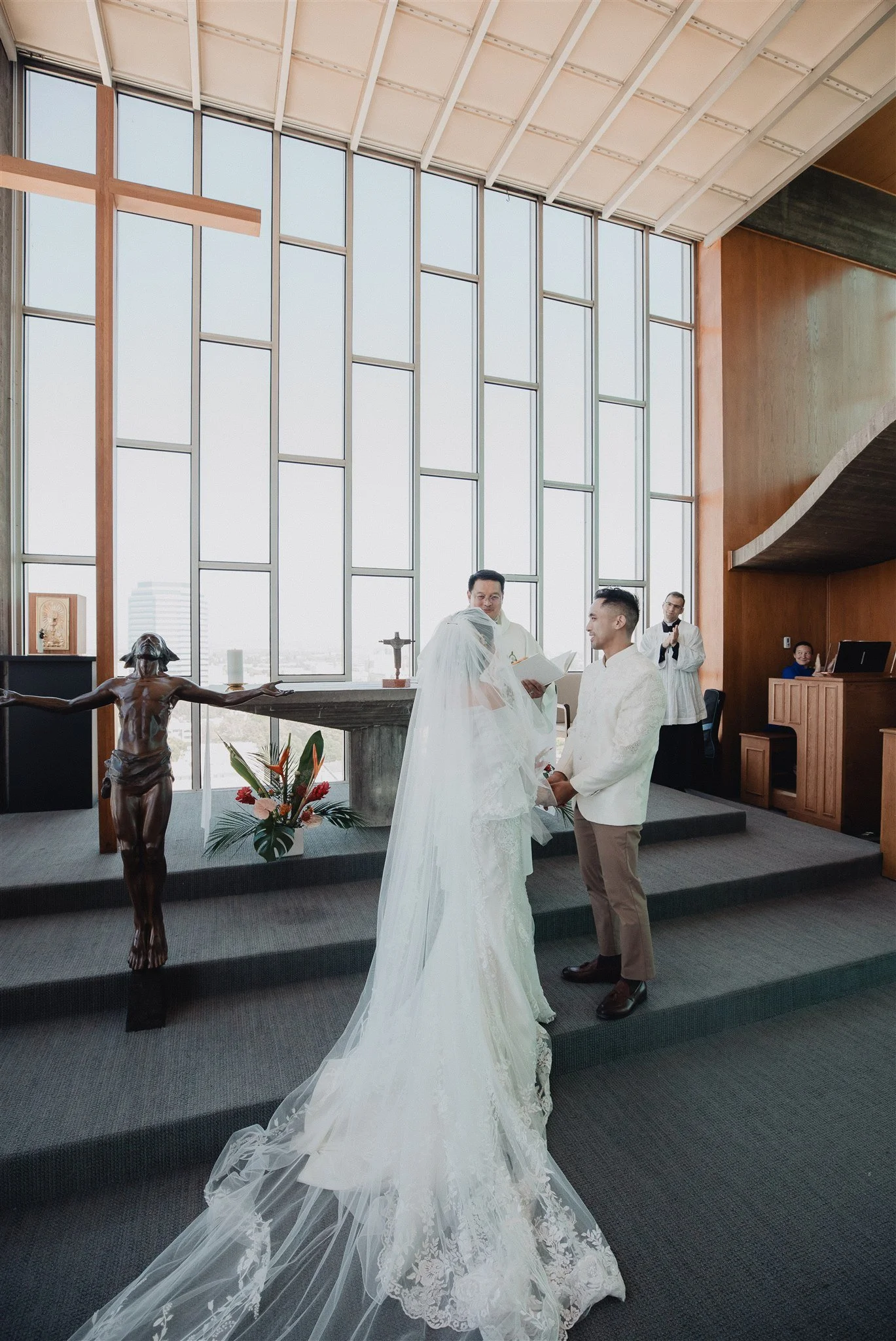 wedding ceremony at christ cathedral