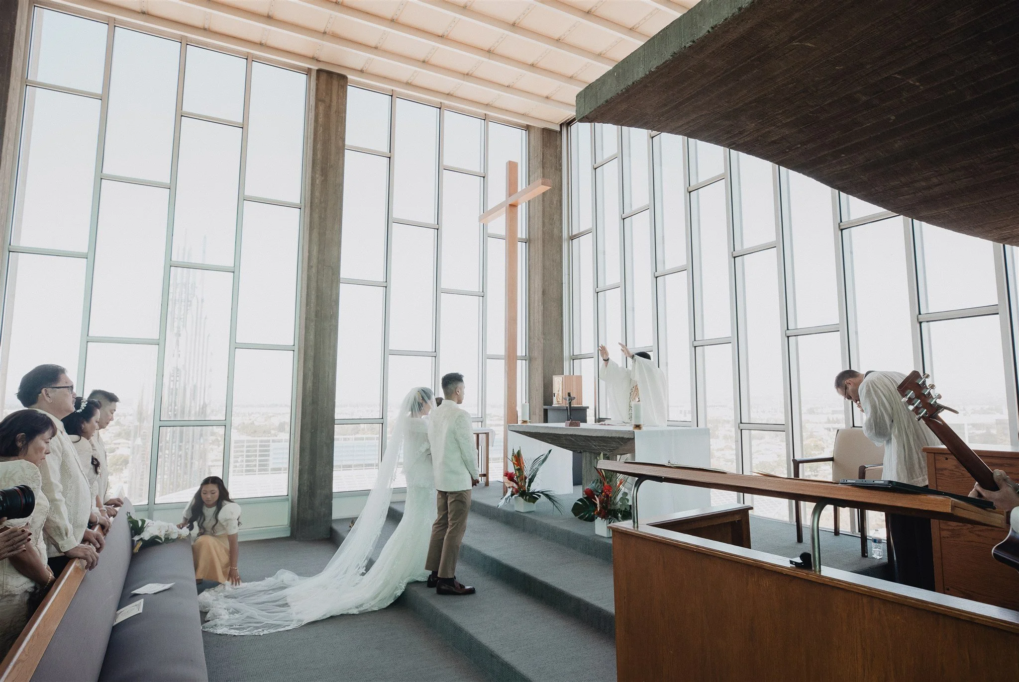 wedding ceremony at christ cathedral