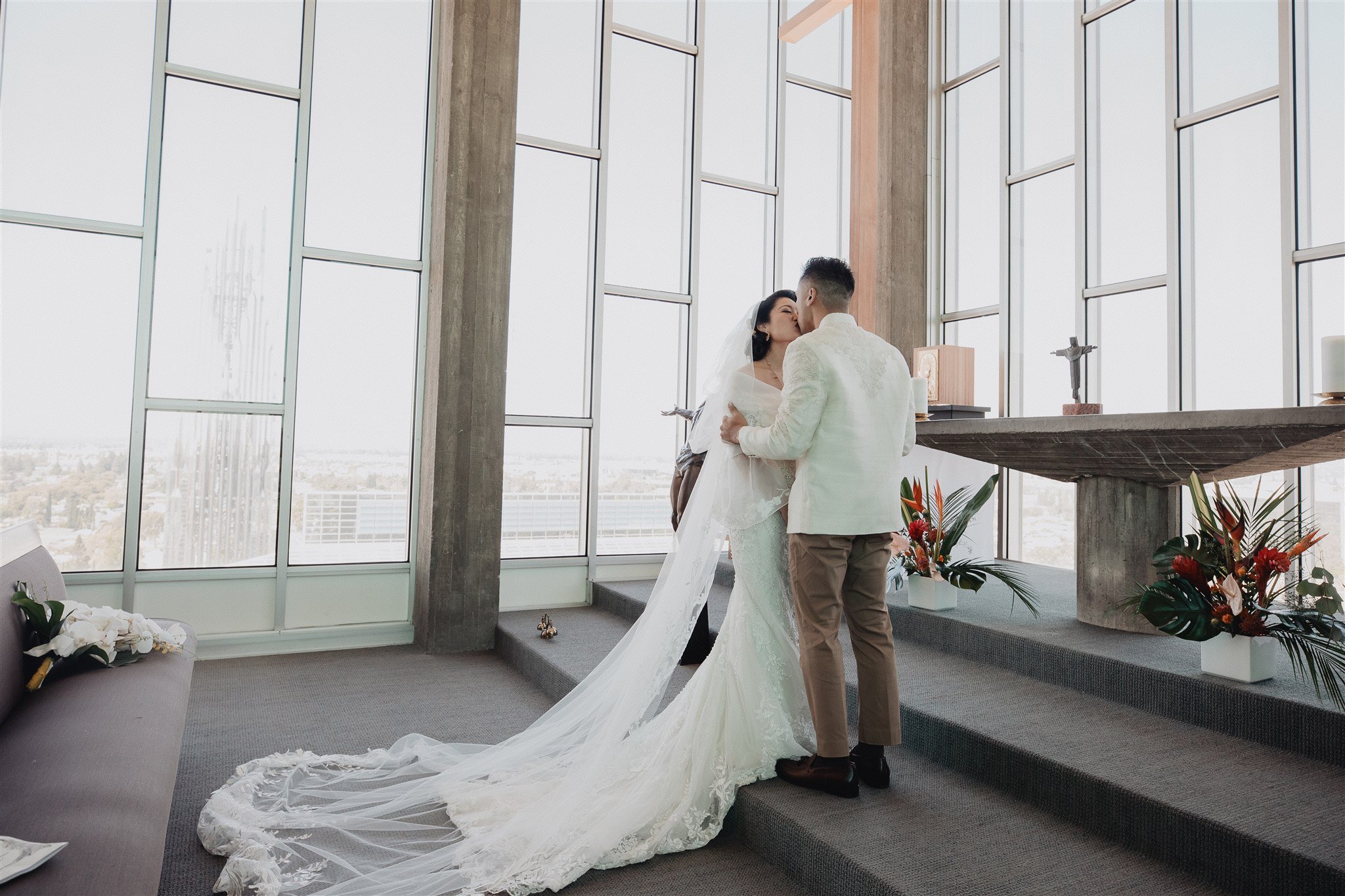 wedding ceremony at christ cathedral