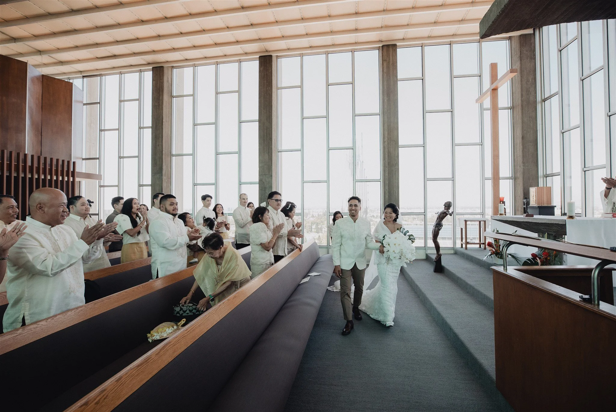 wedding ceremony at christ cathedral