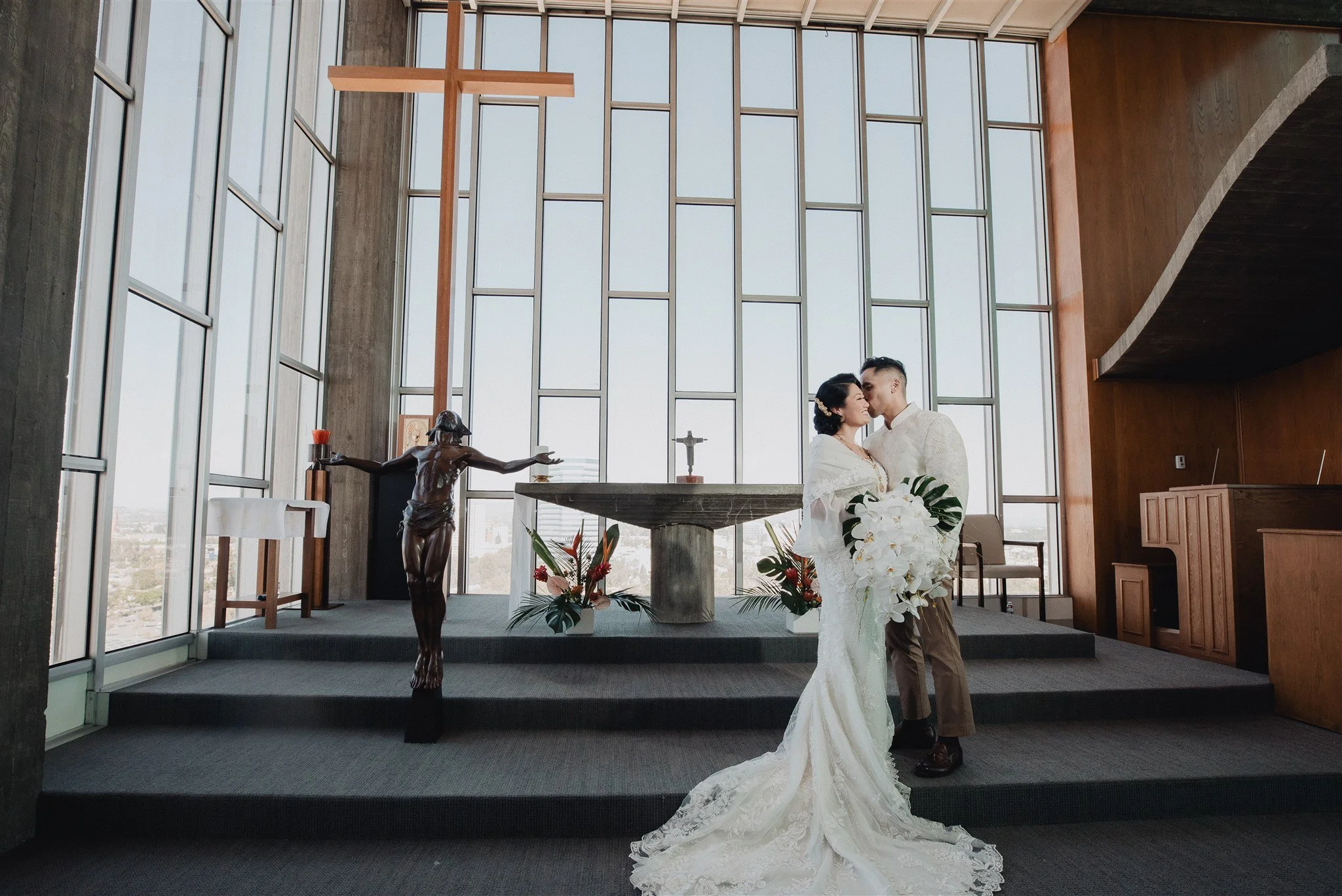 wedding ceremony at christ cathedral