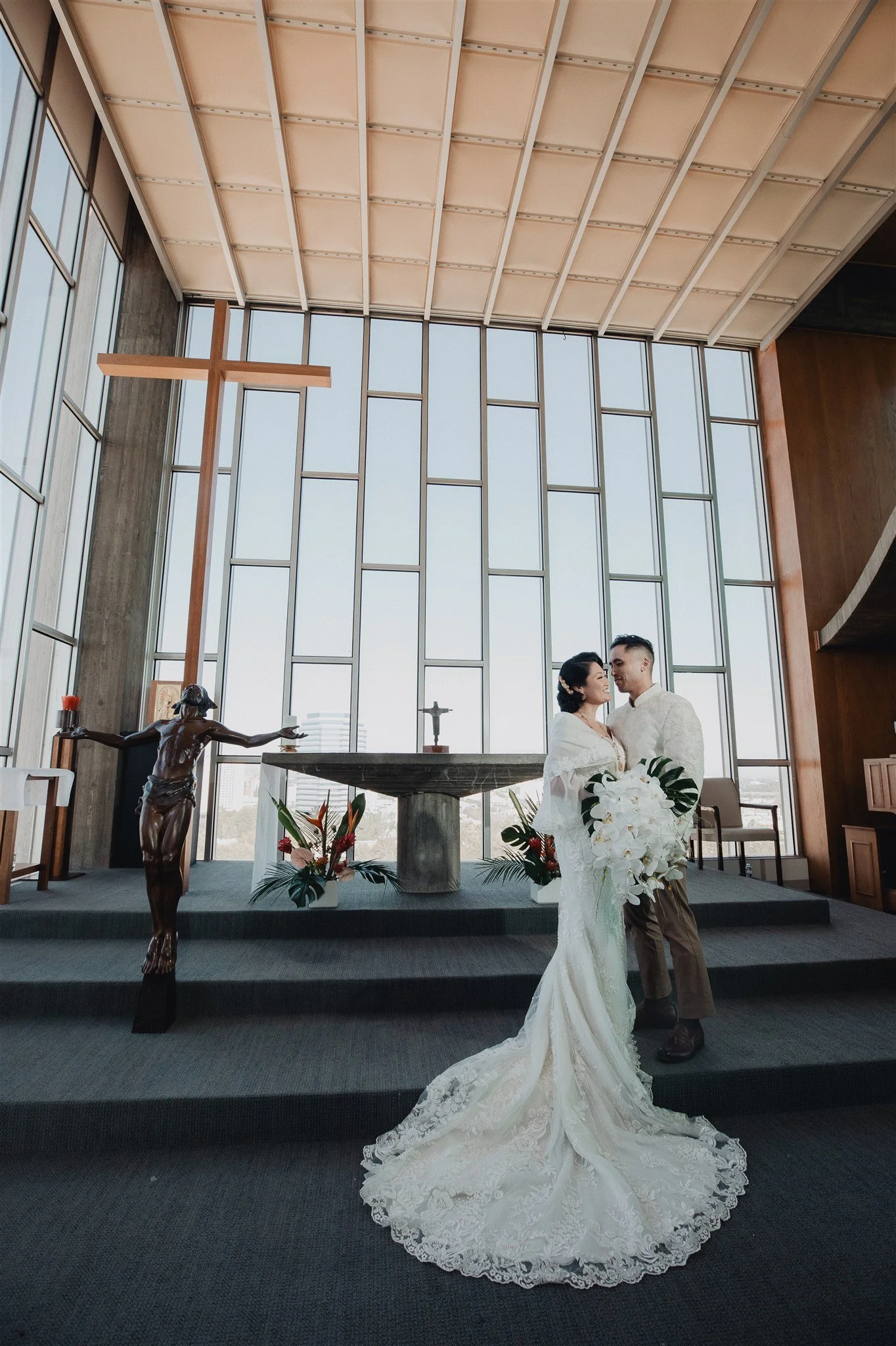 wedding ceremony at christ cathedral