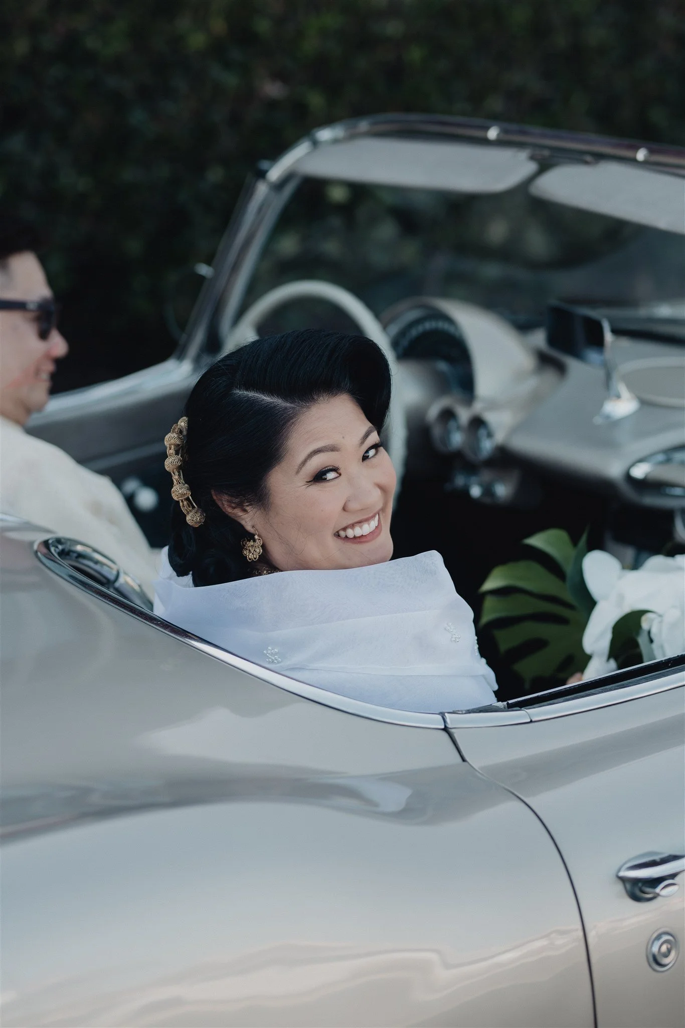 bride and groom location shoot in garden grove, california on their wedding day