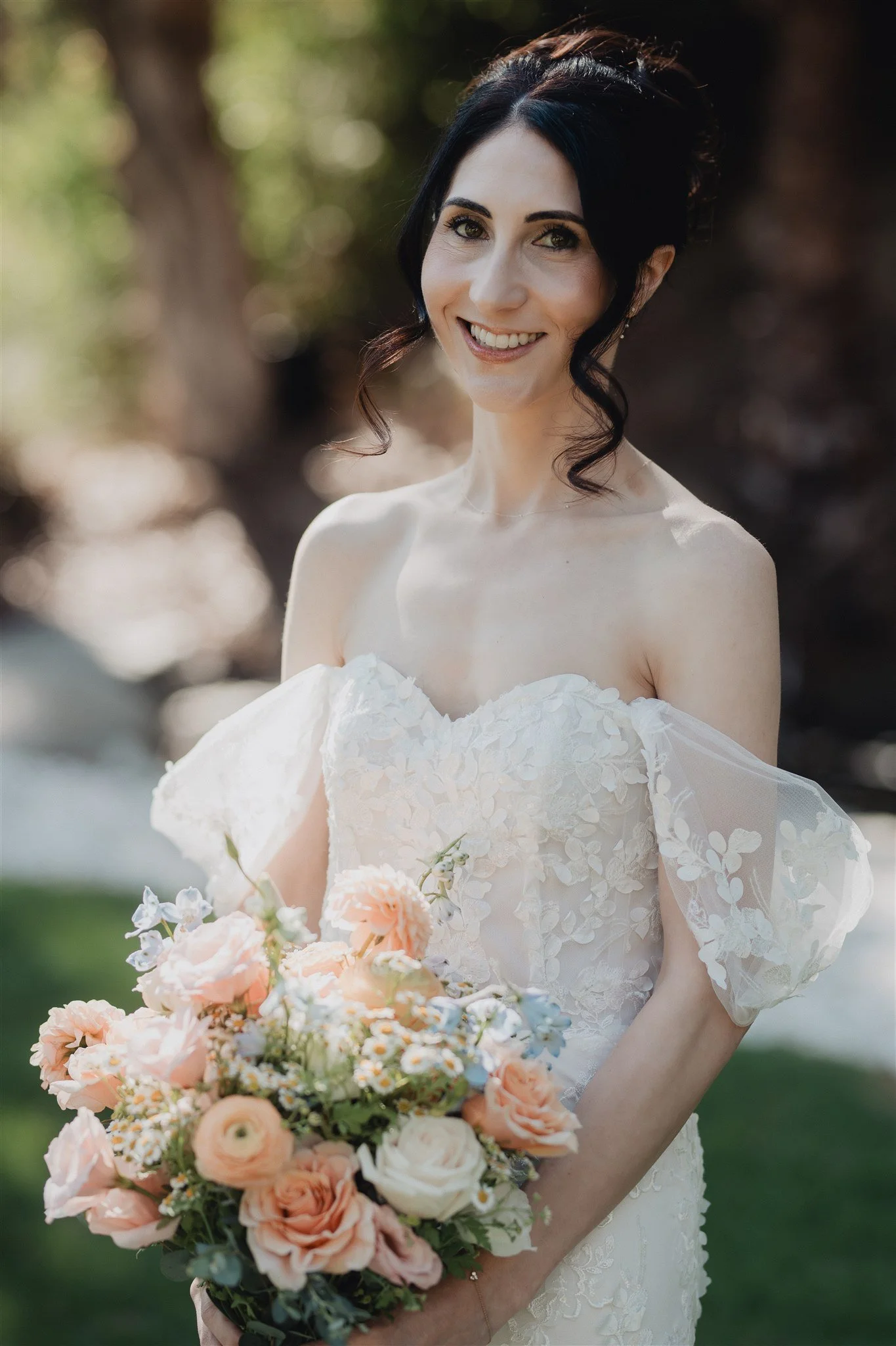 bride and groom wedding portraits on their wedding day at castaway burbank