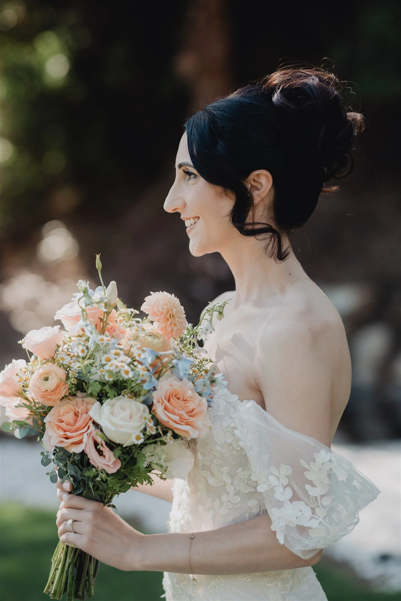 bride and groom wedding portraits on their wedding day at castaway burbank