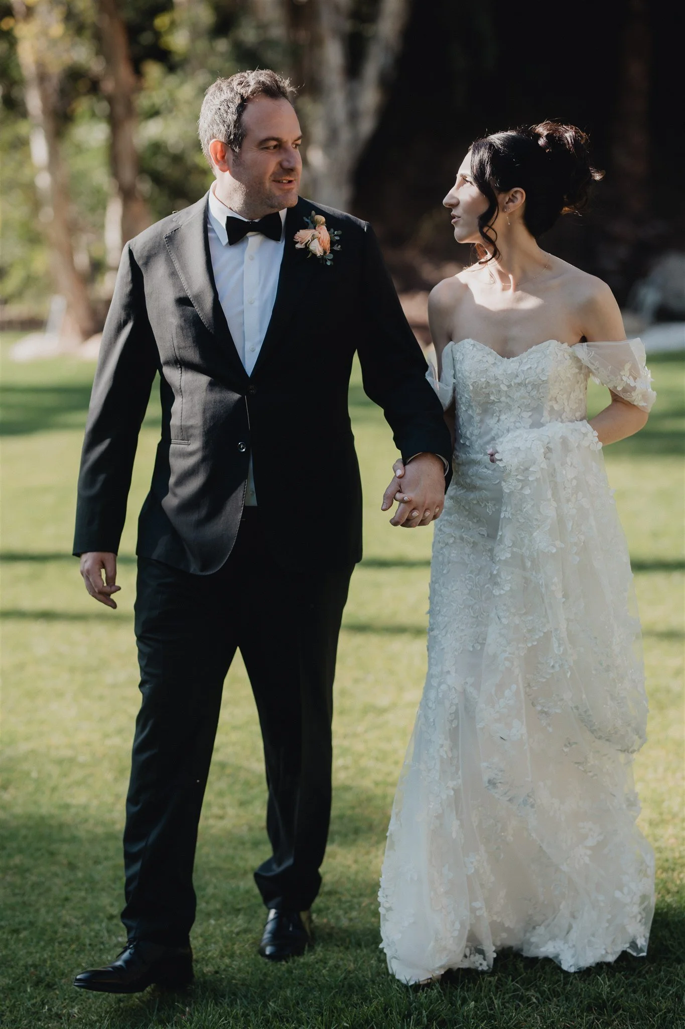 bride and groom wedding portraits on their wedding day at castaway burbank