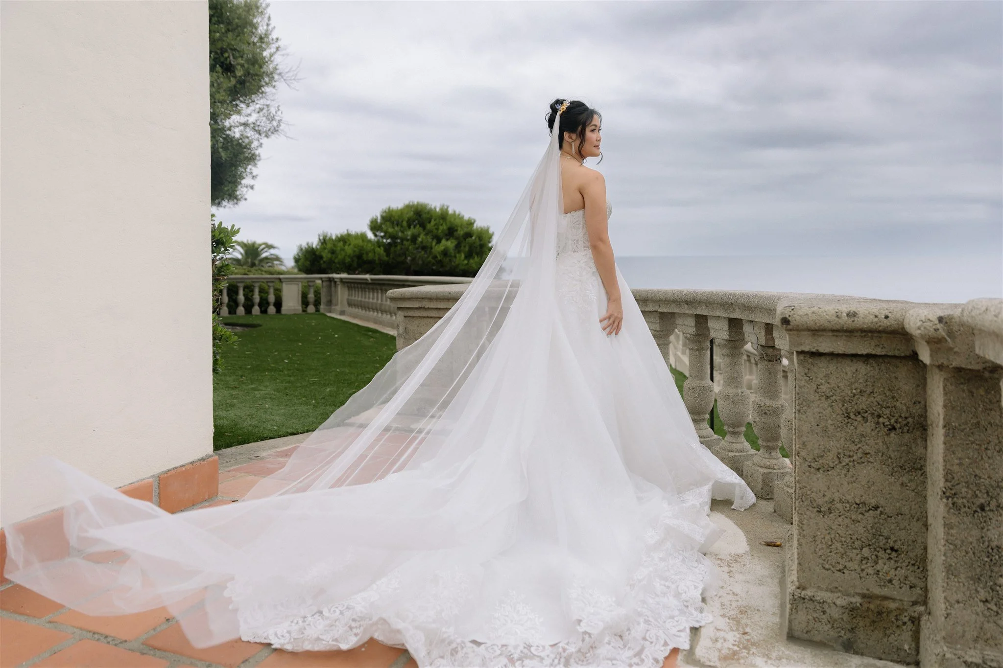 bride getting for her wedding day at the neighborhood church