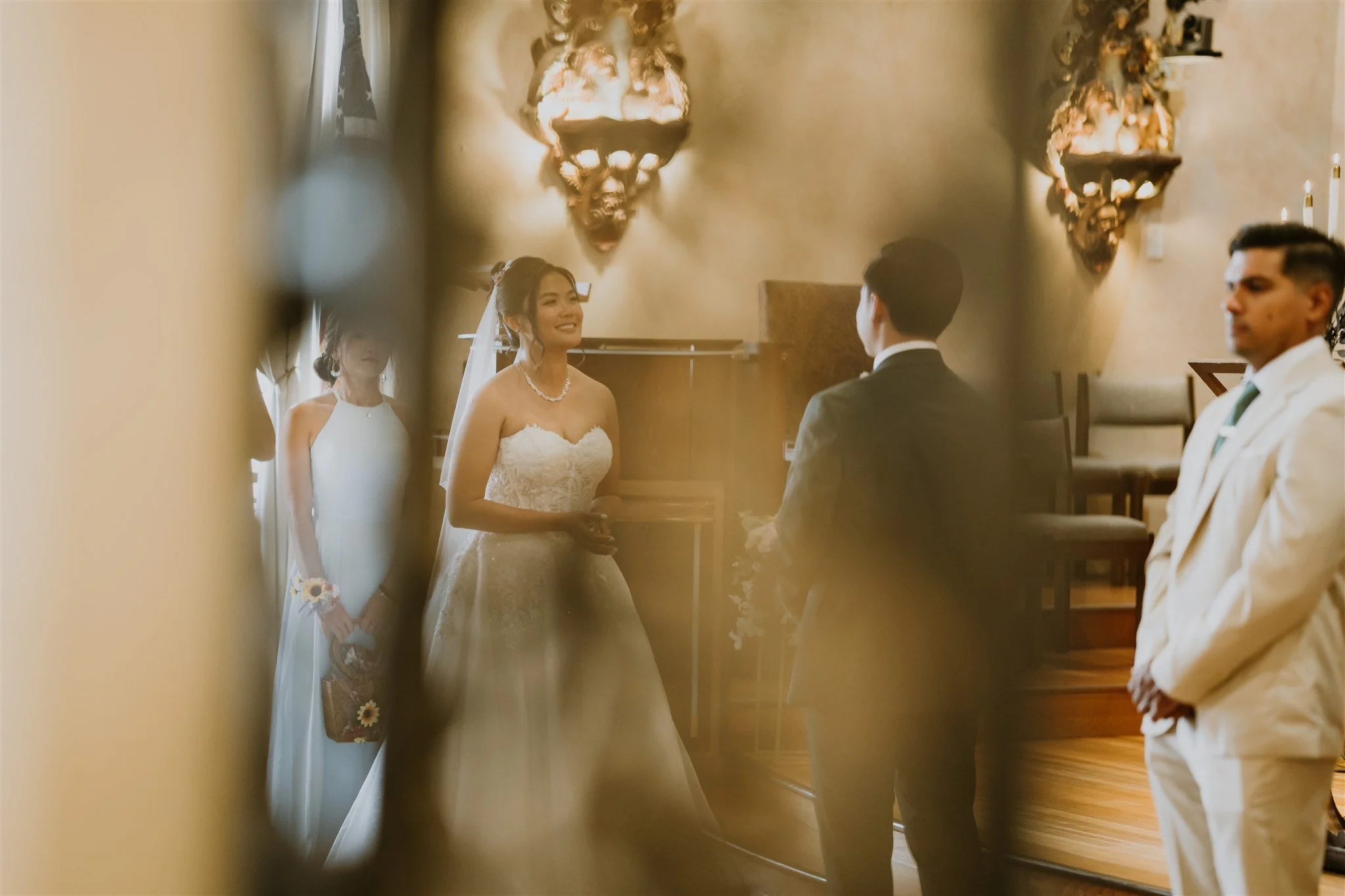 wedding ceremony at the neighborhood church